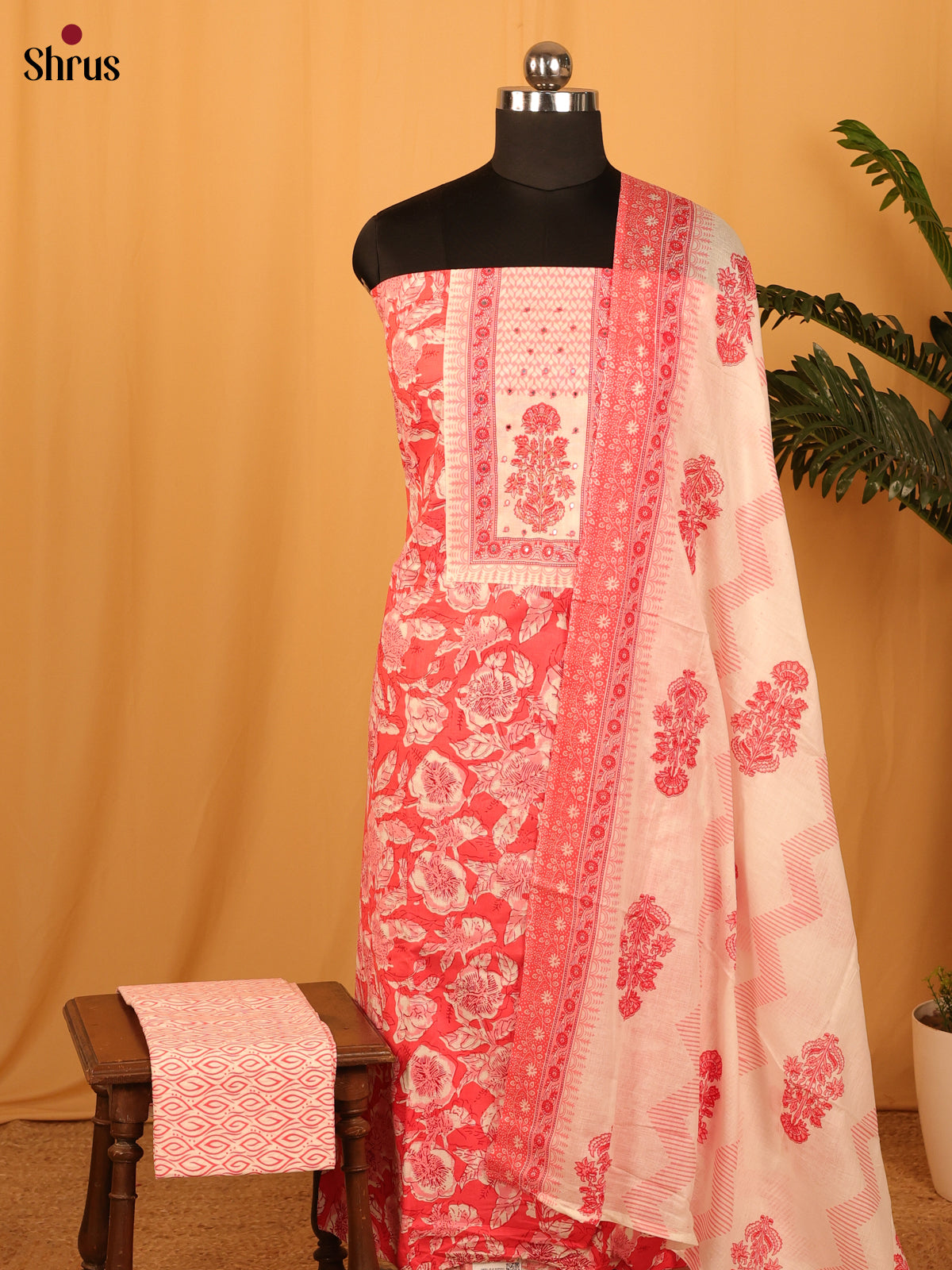 Pink & Cream - Cotton salwar