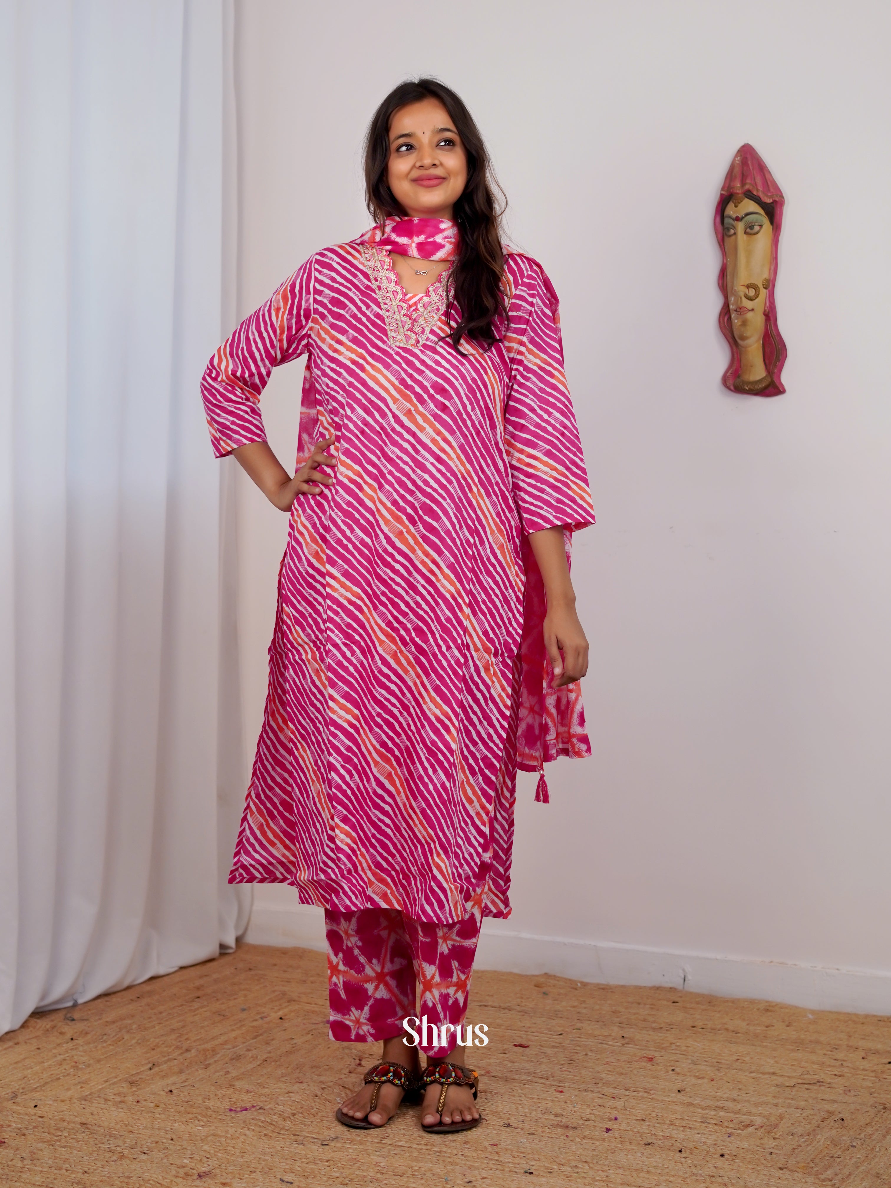 Pink - 3pc Readymade Suits