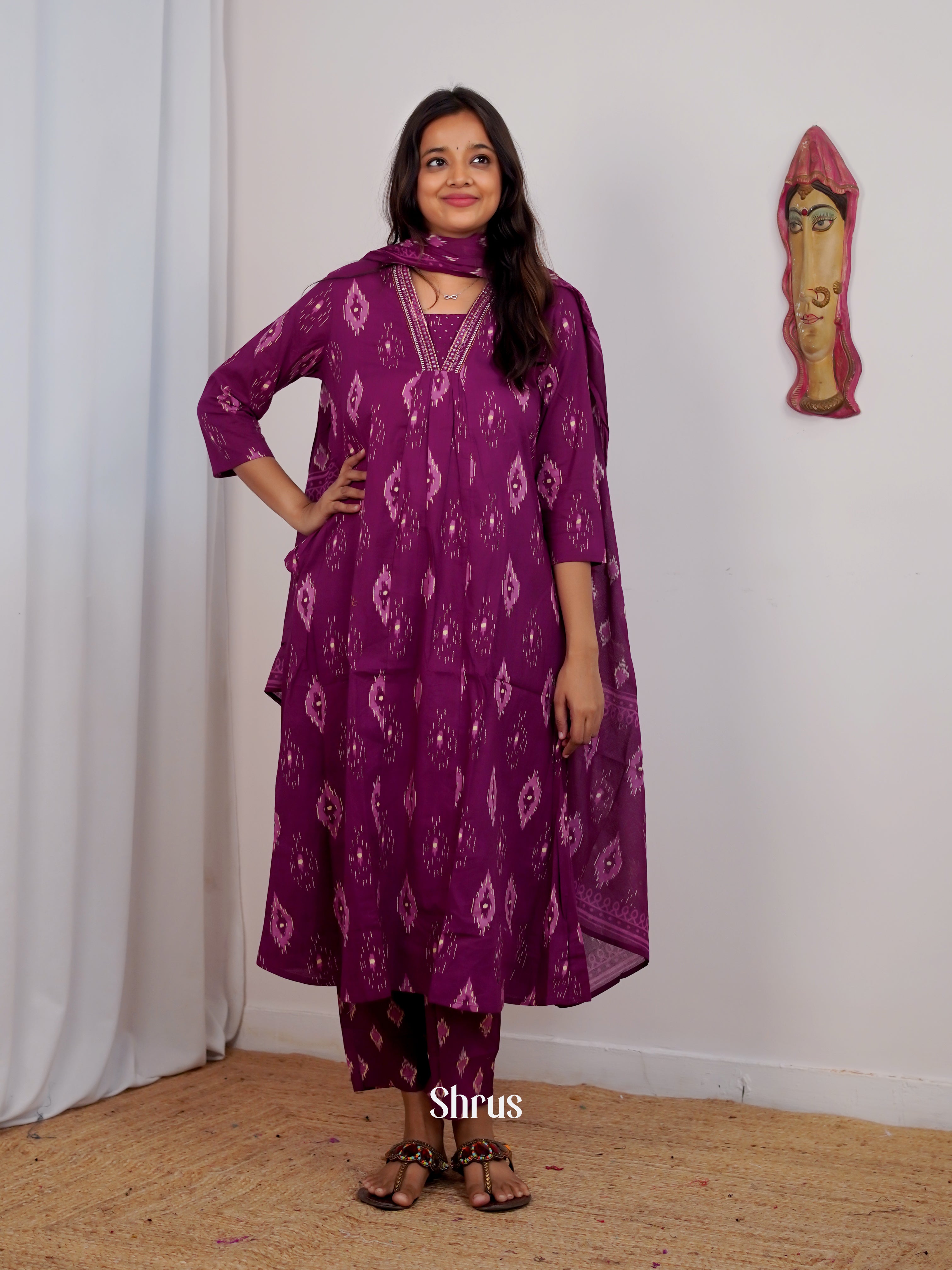 Violet - 3pc Readymade Suits