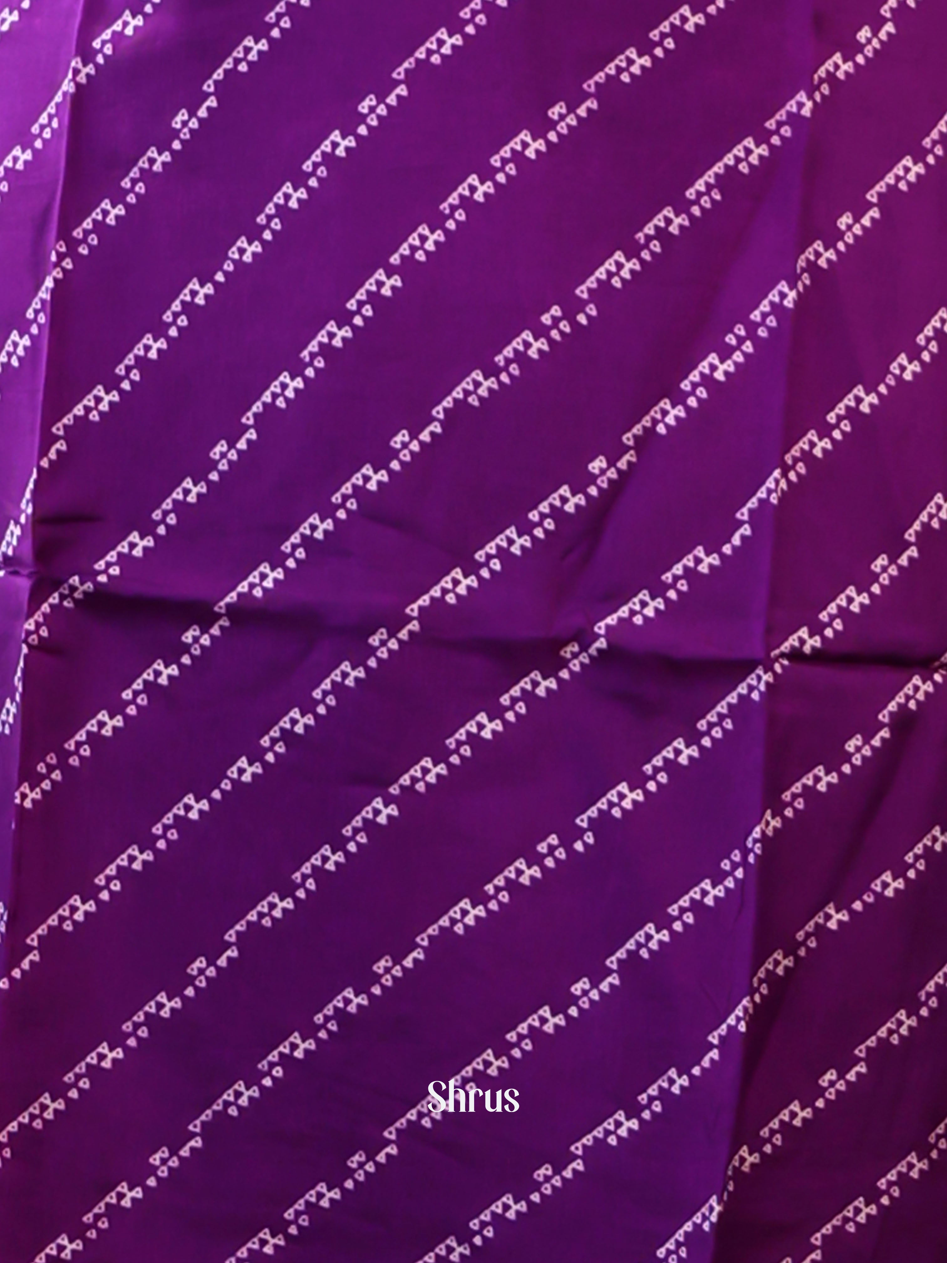 Purple -3pc lehariya print Readymade Suits