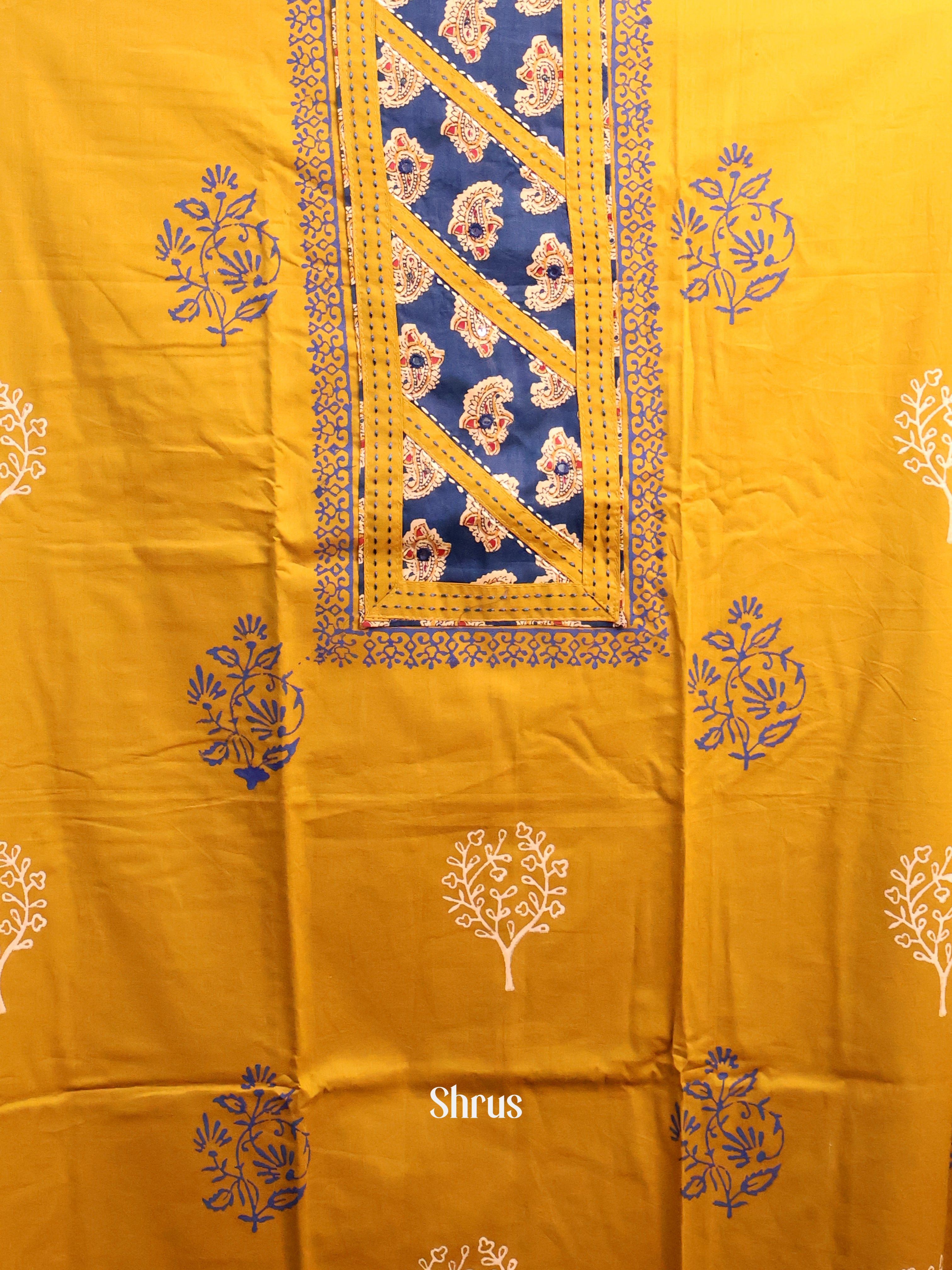 Mustard & Blue - Cotton salwar