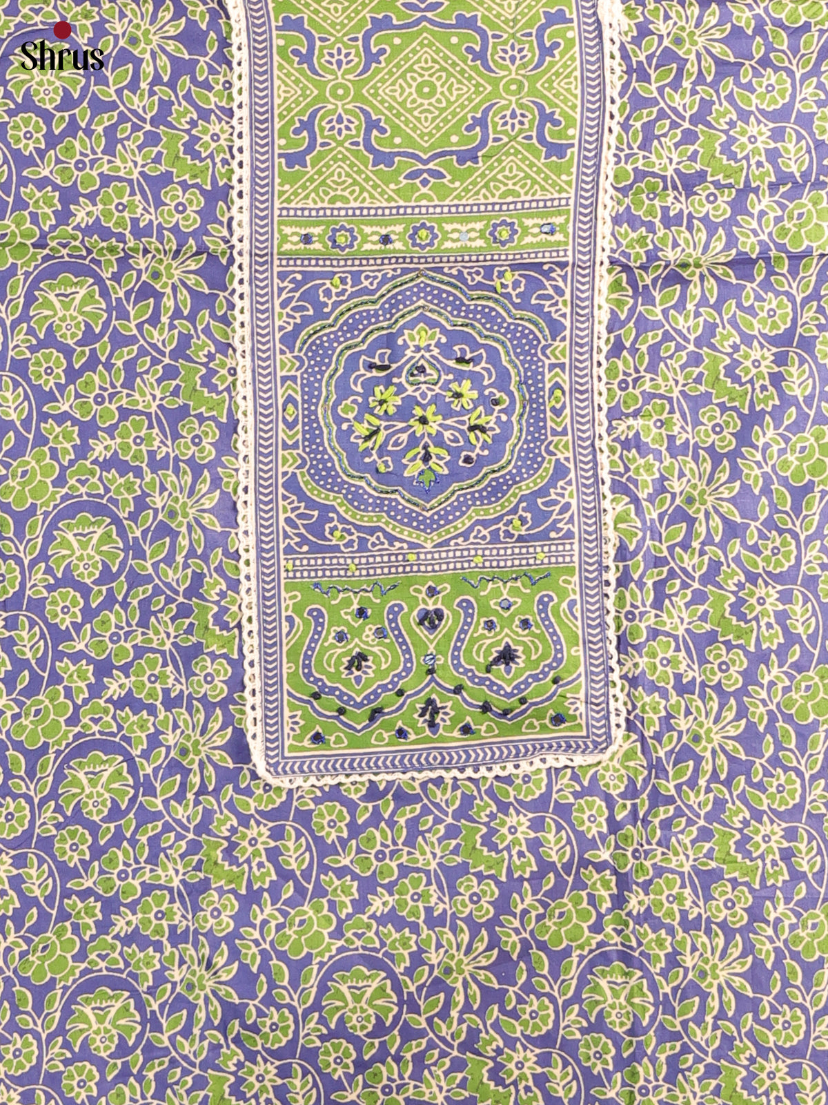 Purple & Green - Cotton salwar - Shop on Shrus.com