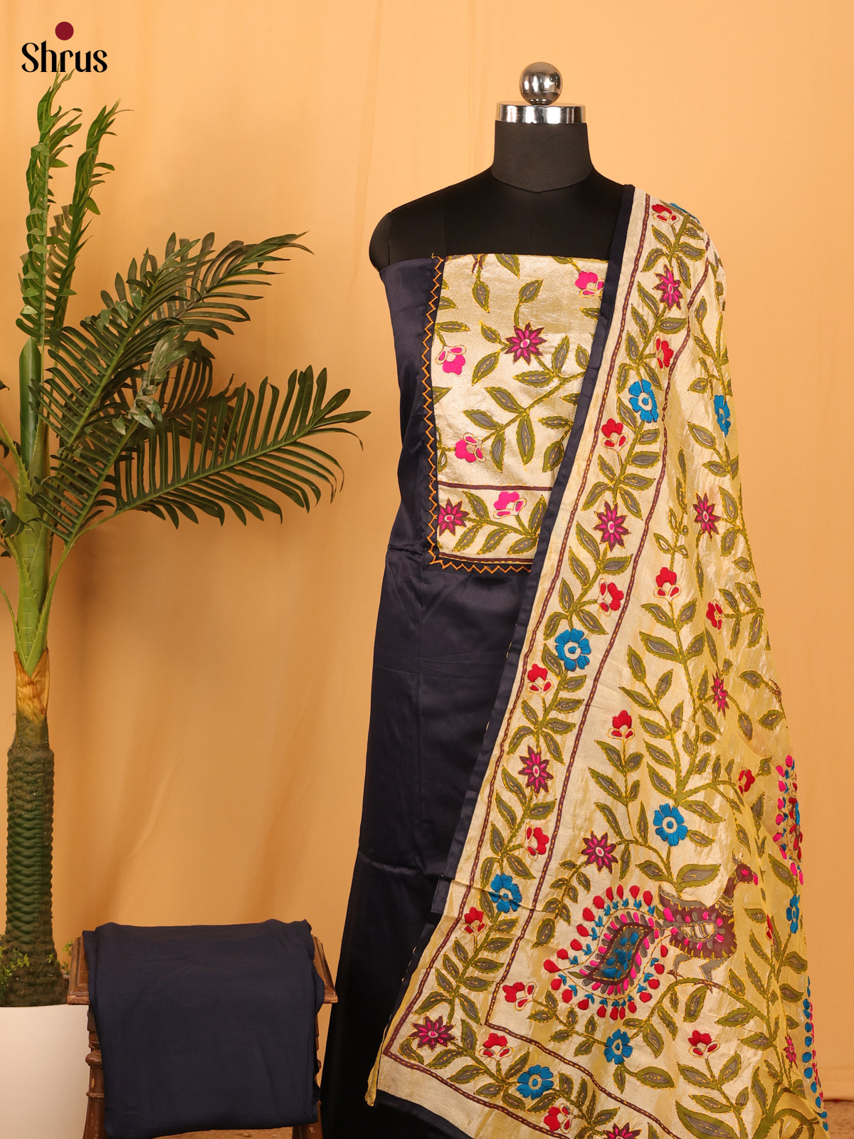 Black & Cream - Cotton salwar