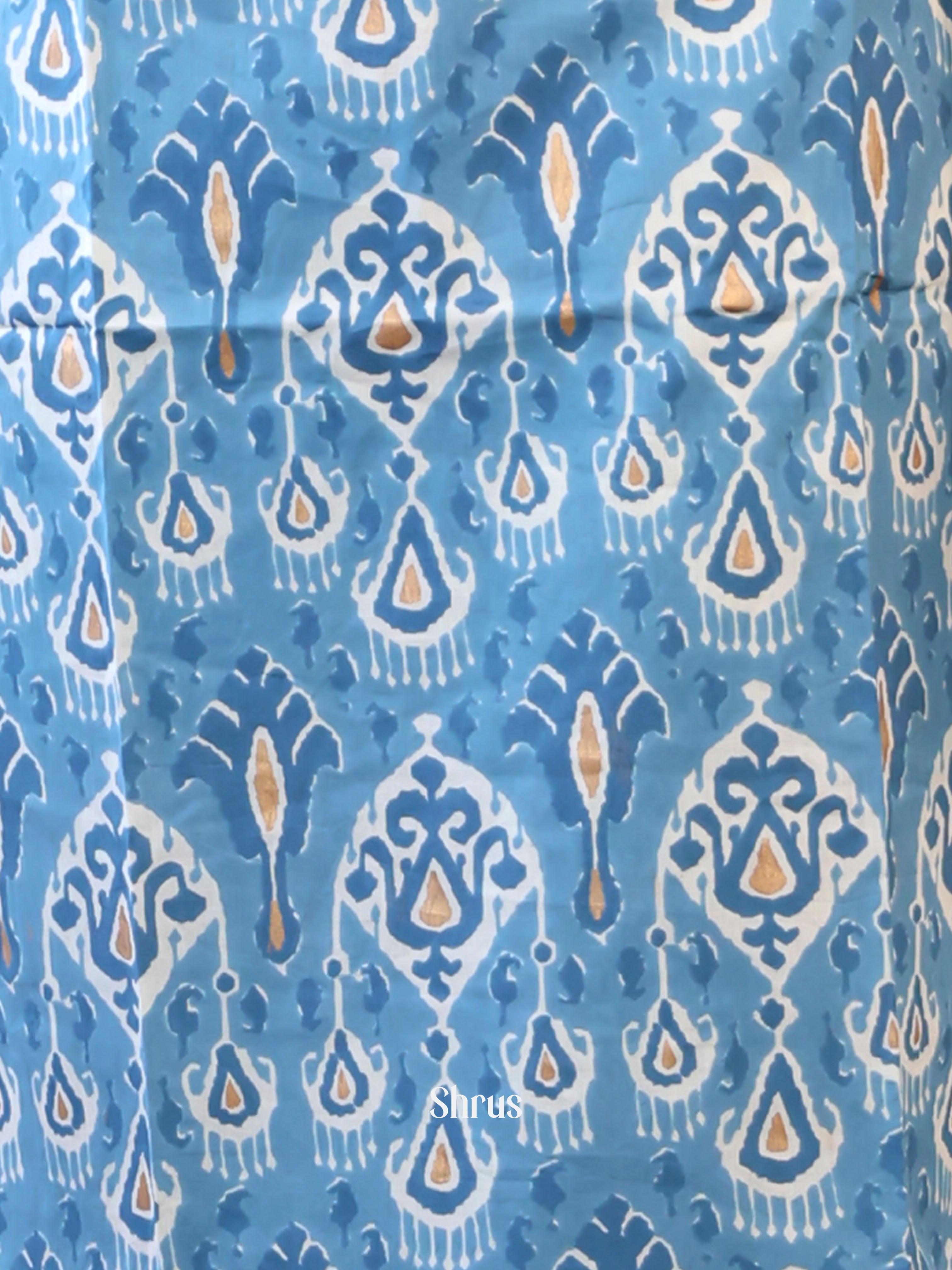 Blue -3pc bagru print  Readymade Suits