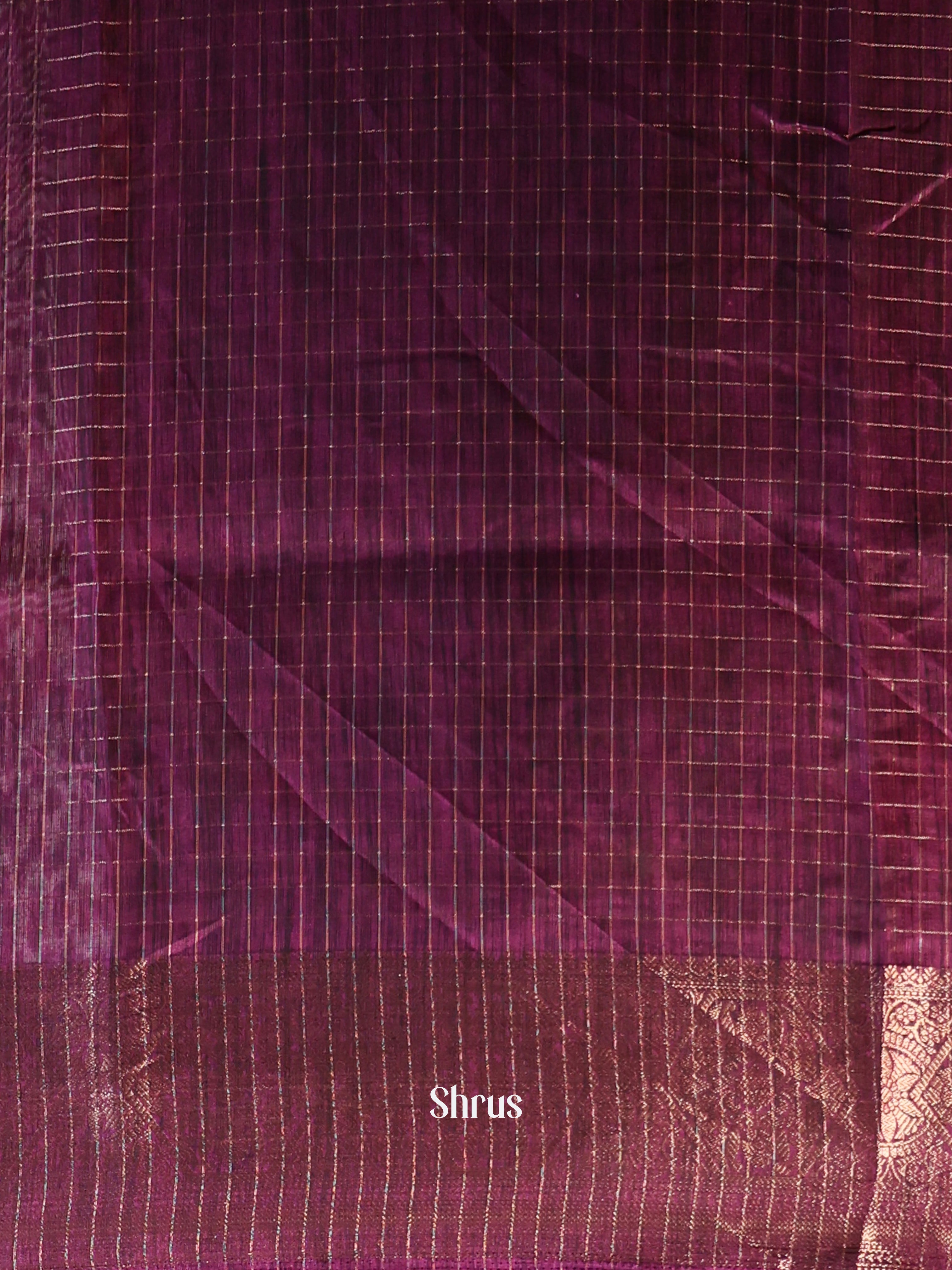 Purple - Semi Dola silk Saree