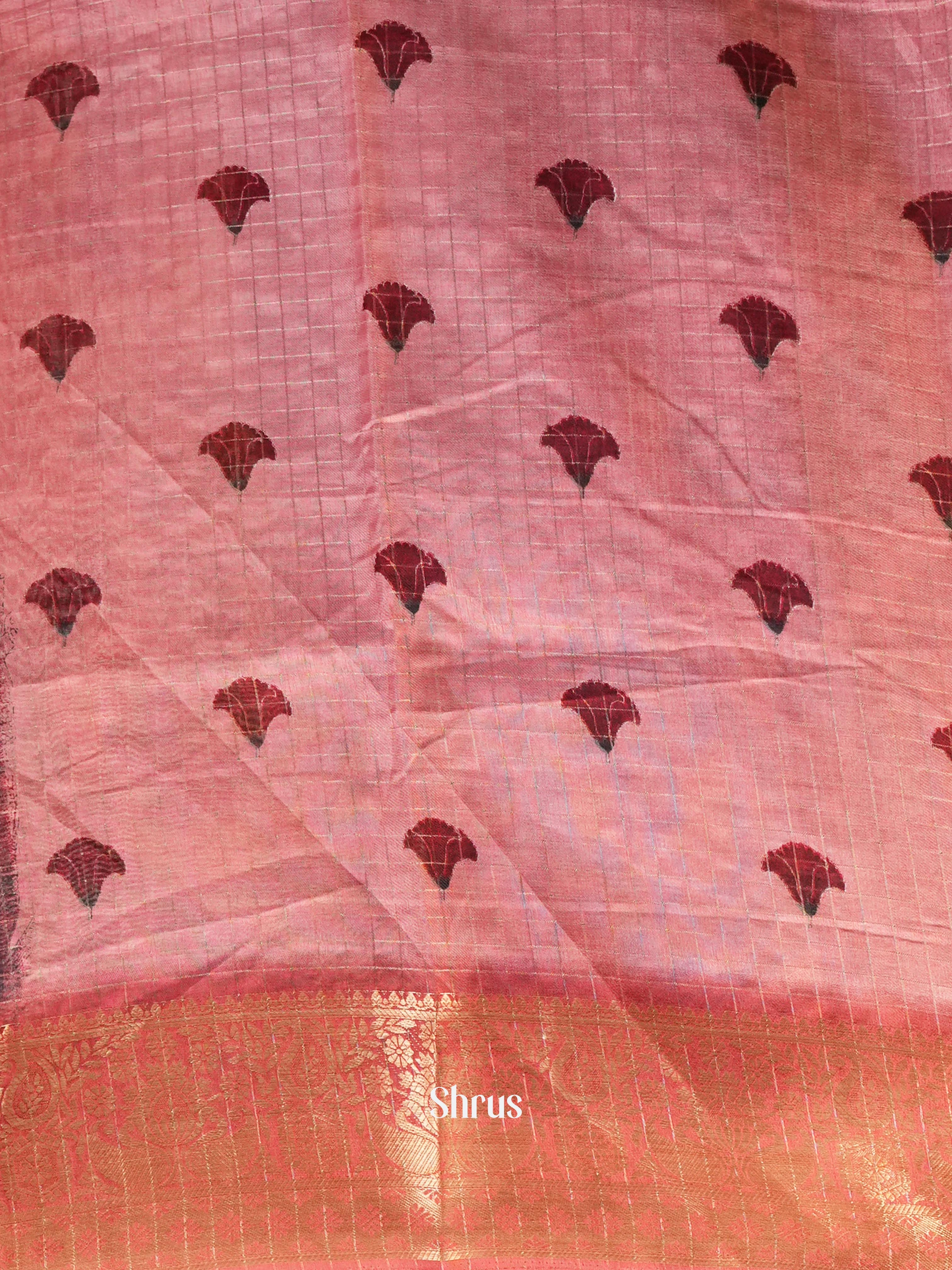 Pink - Semi Dola silk Saree