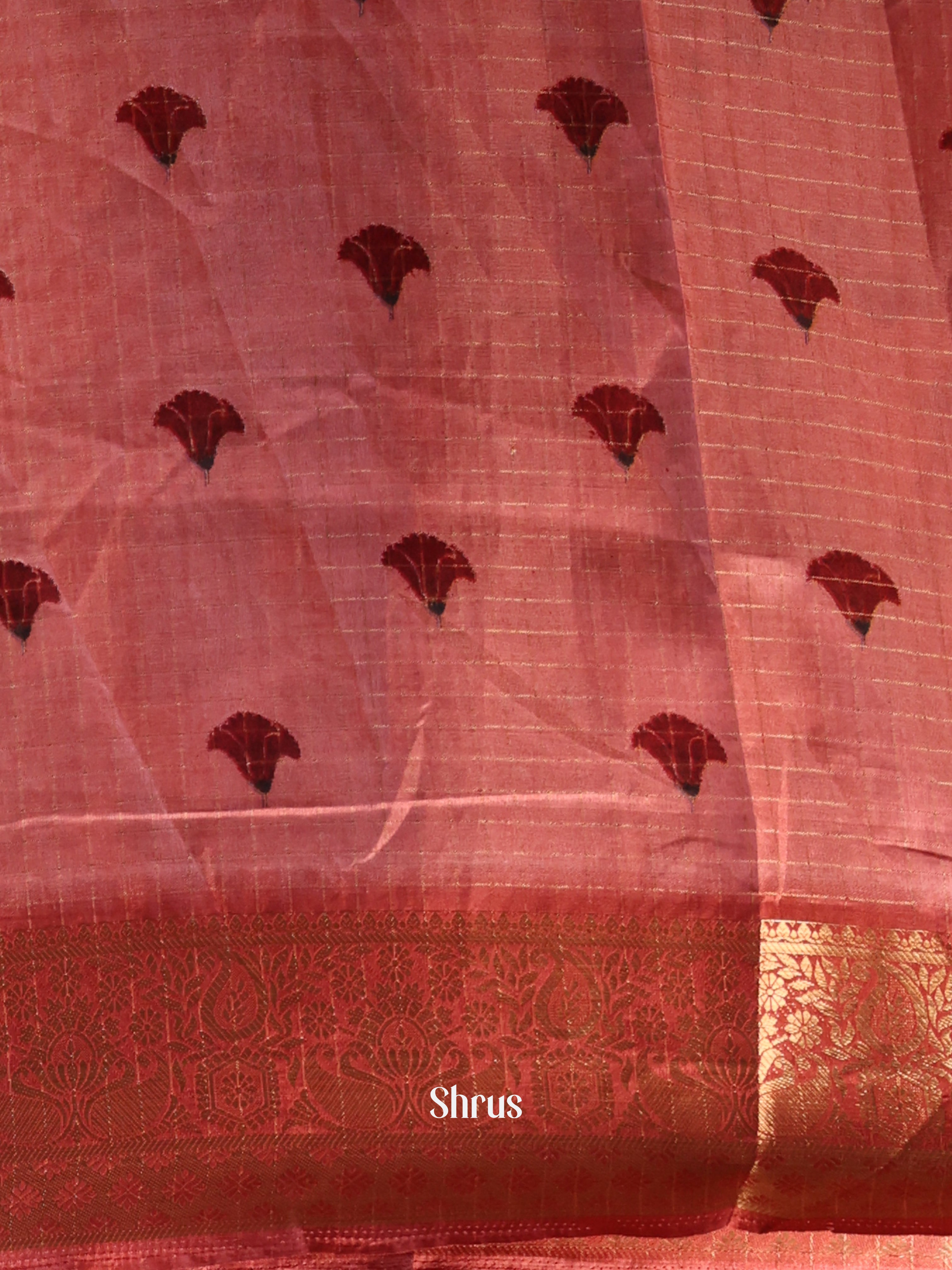 Pink - Semi Dola silk Saree