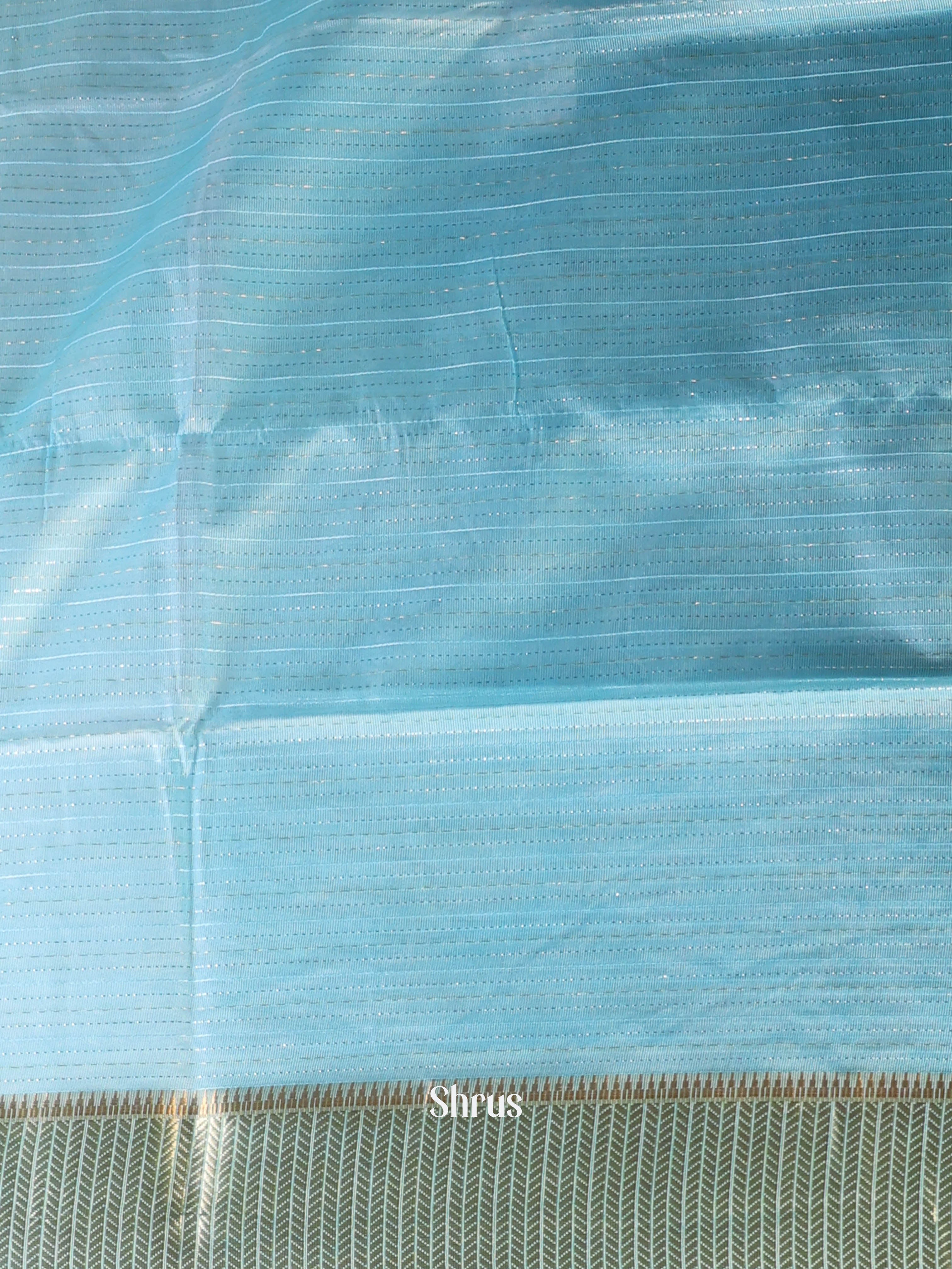 Blue- Semi Jute Saree