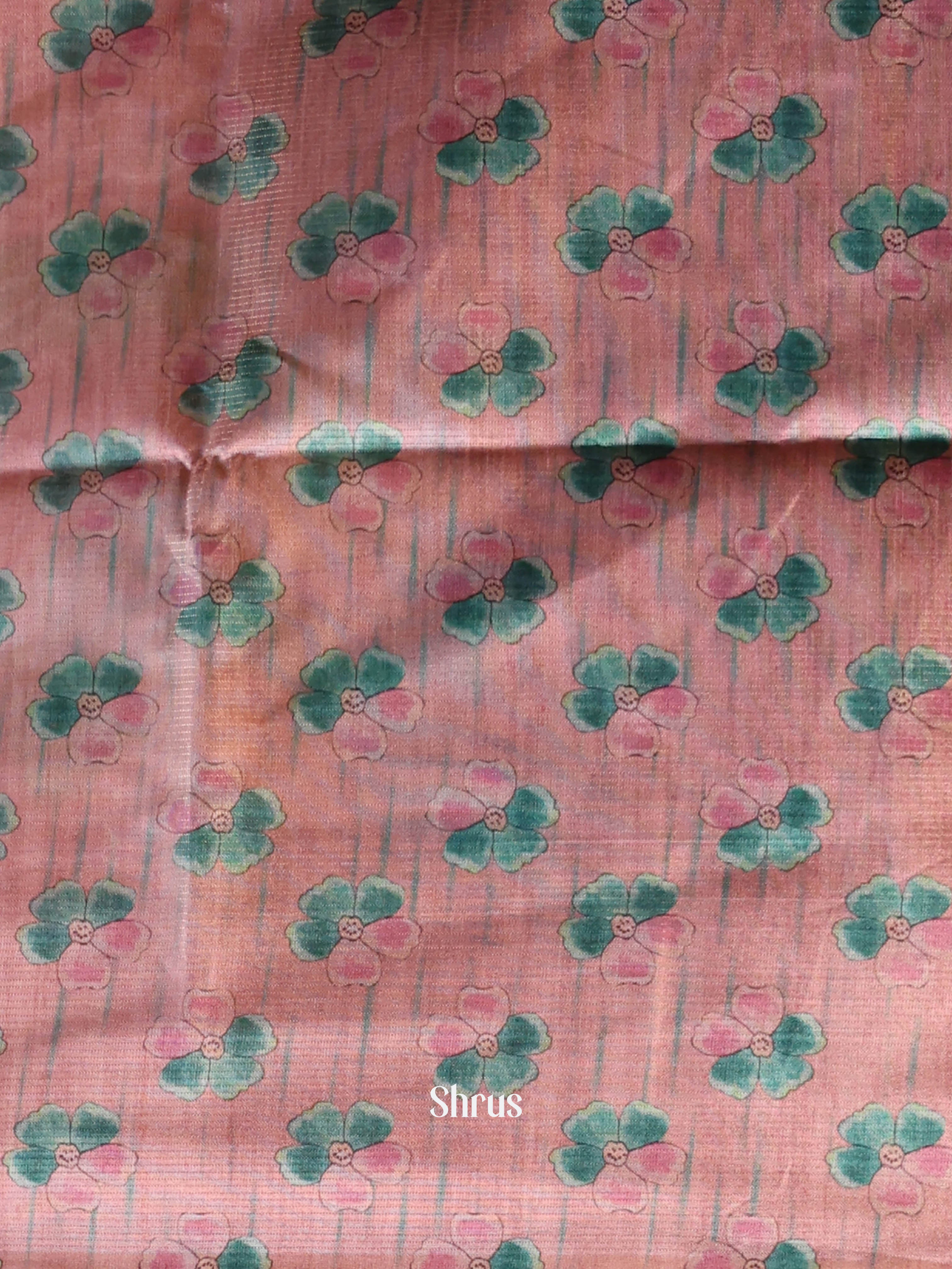 Pink - Semi Jute Saree