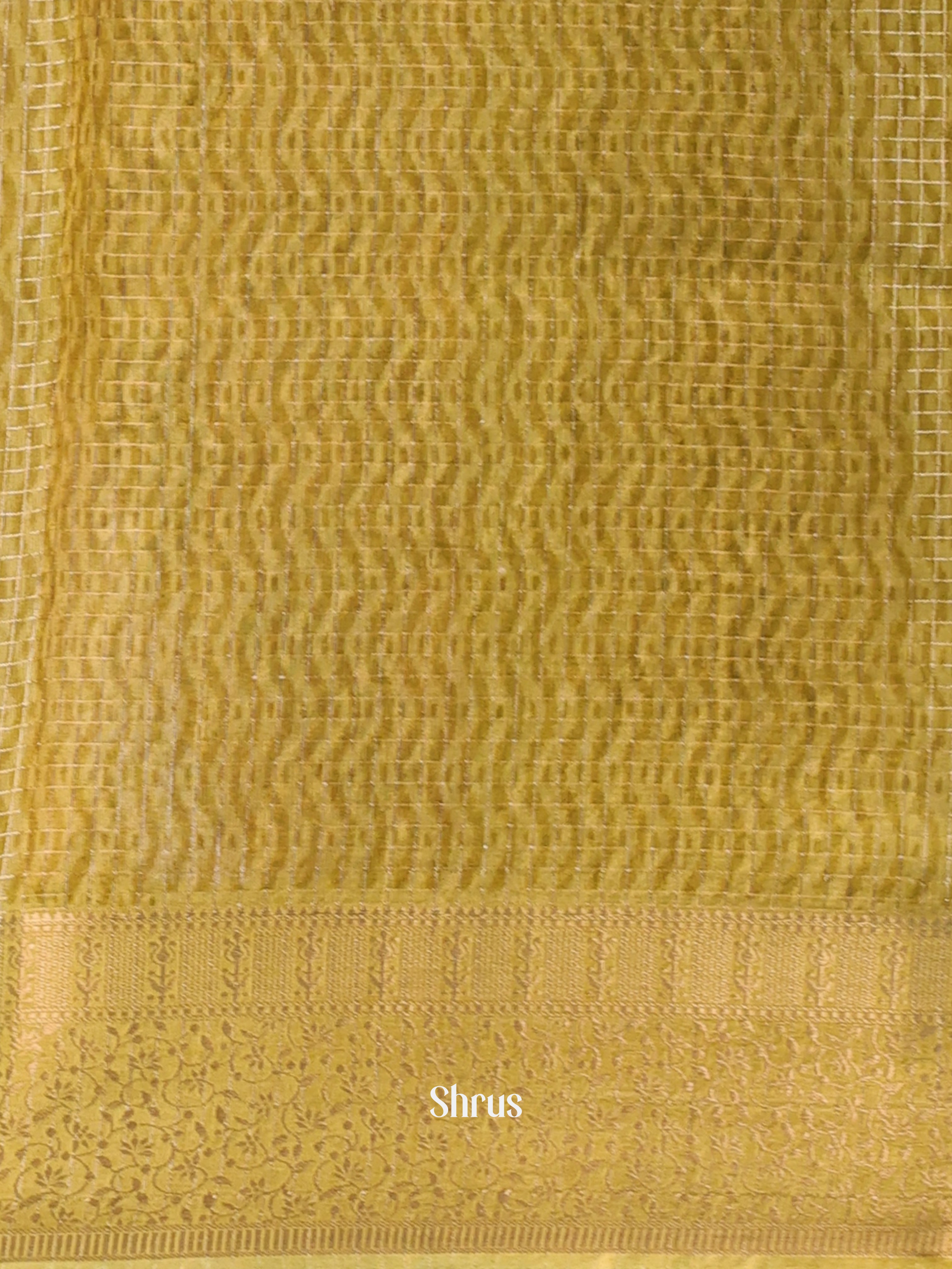 Brown & Green - Semi Chanderi Saree