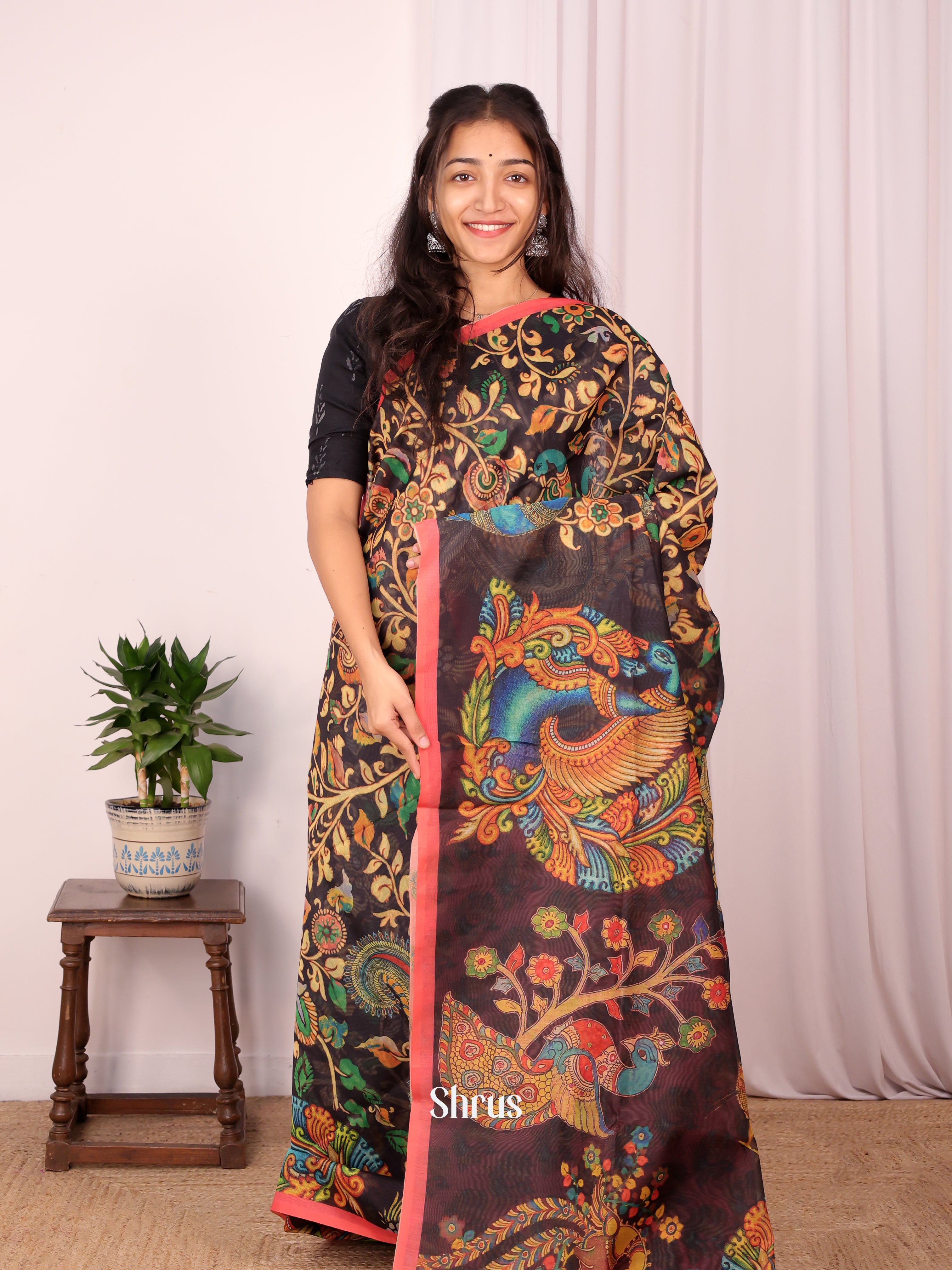 CIS15092 - Semi Chanderi Saree