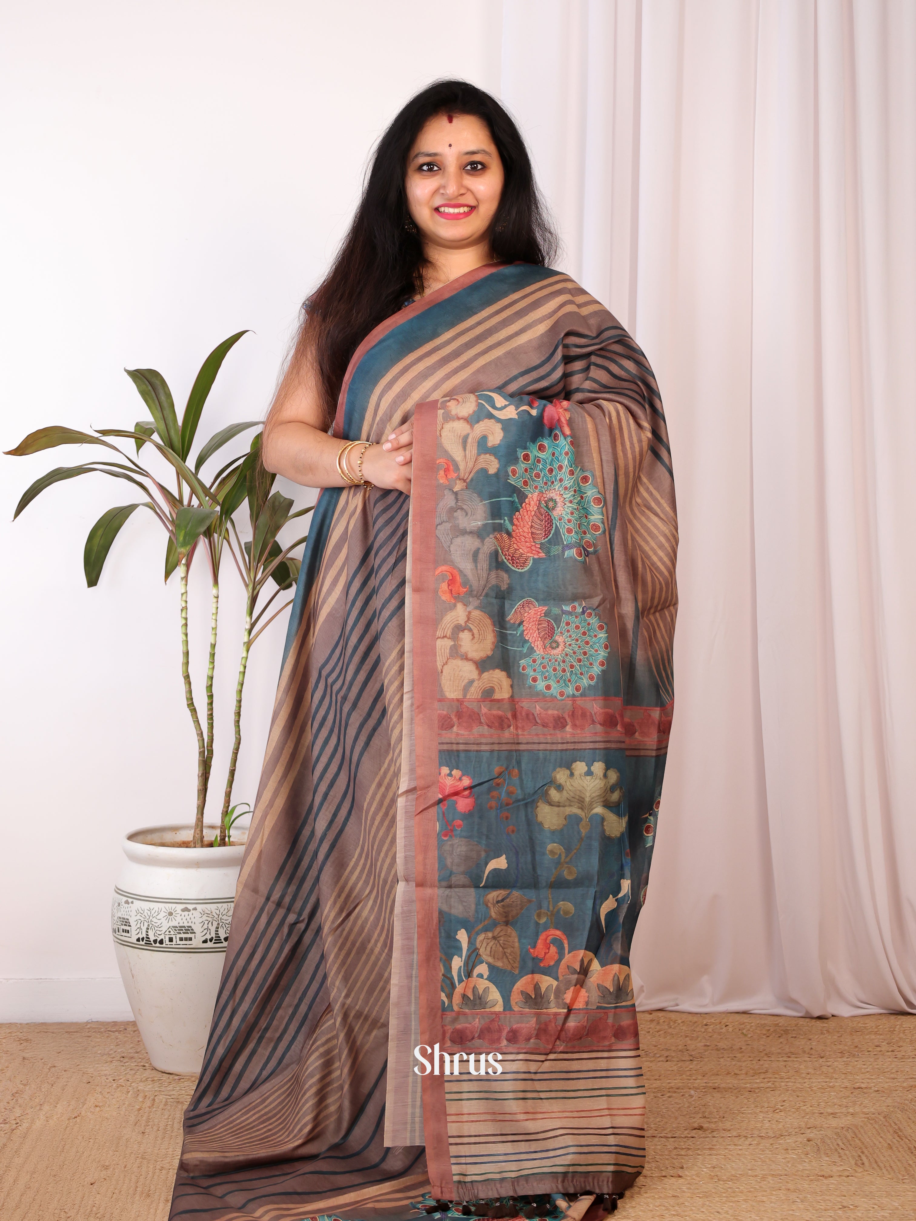 CIS15098 - Semi Chanderi Saree