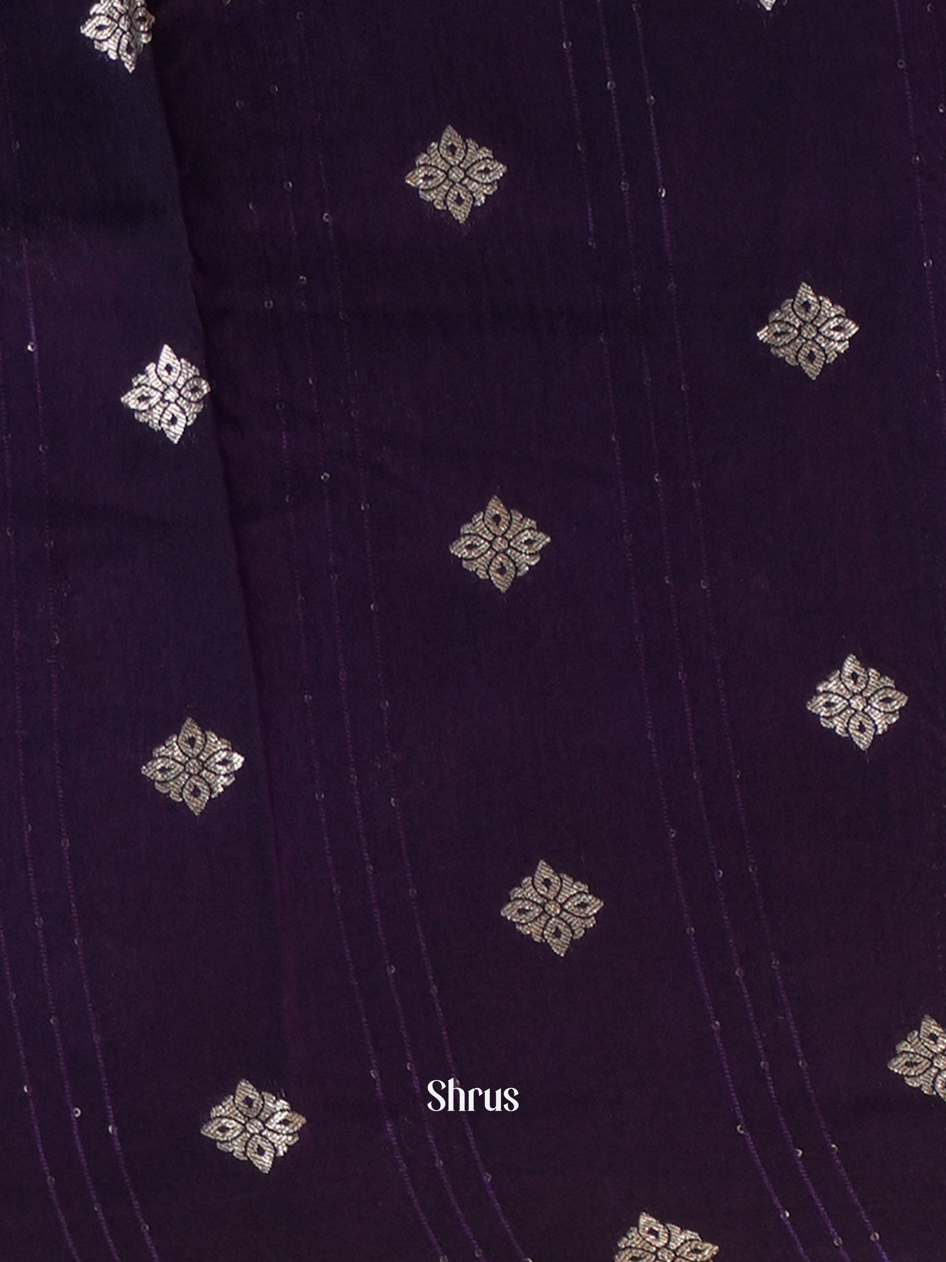 Red & Violet -  Semi Georgette saree