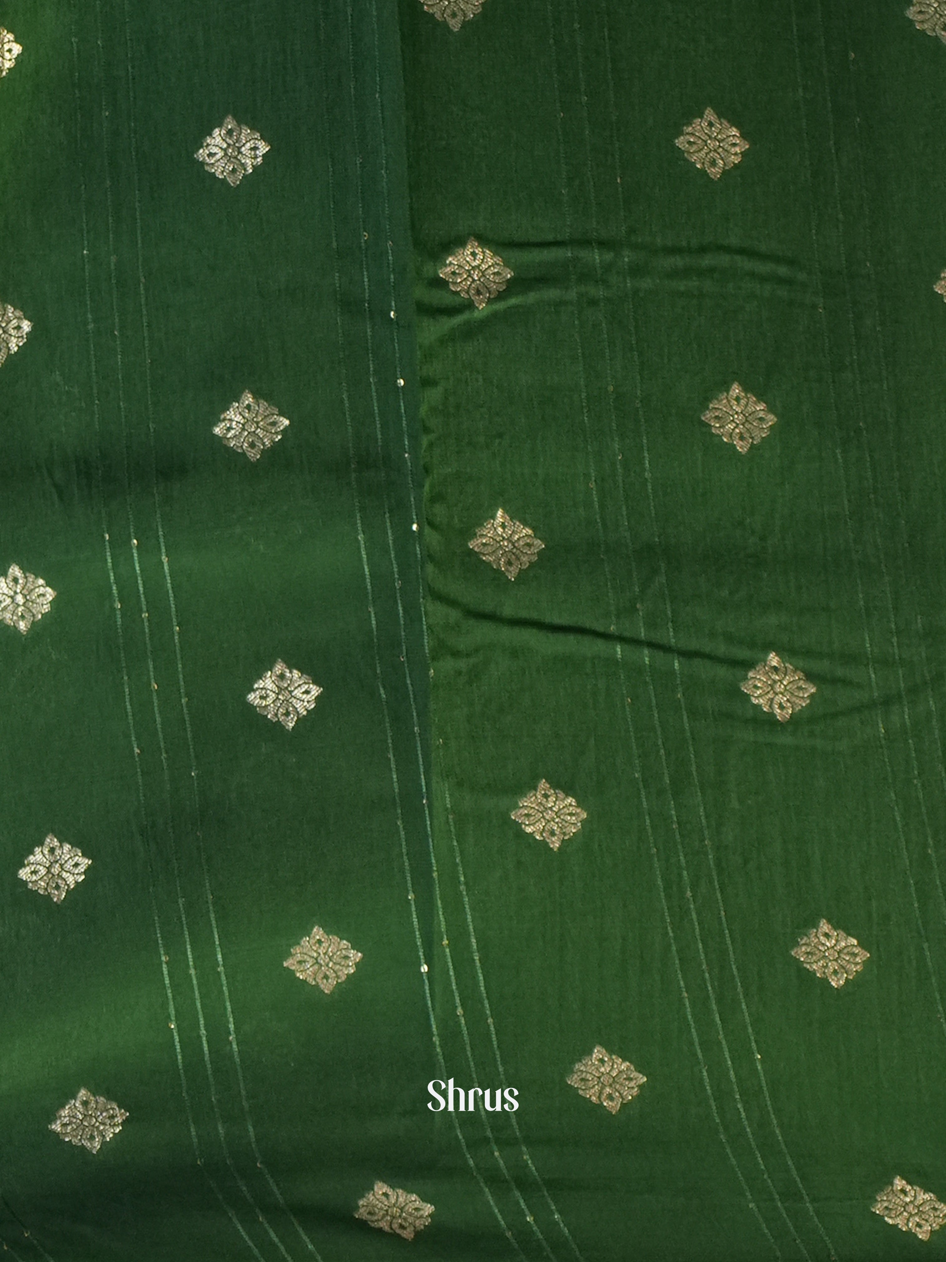 Purple  & Green - Semi Georgette saree