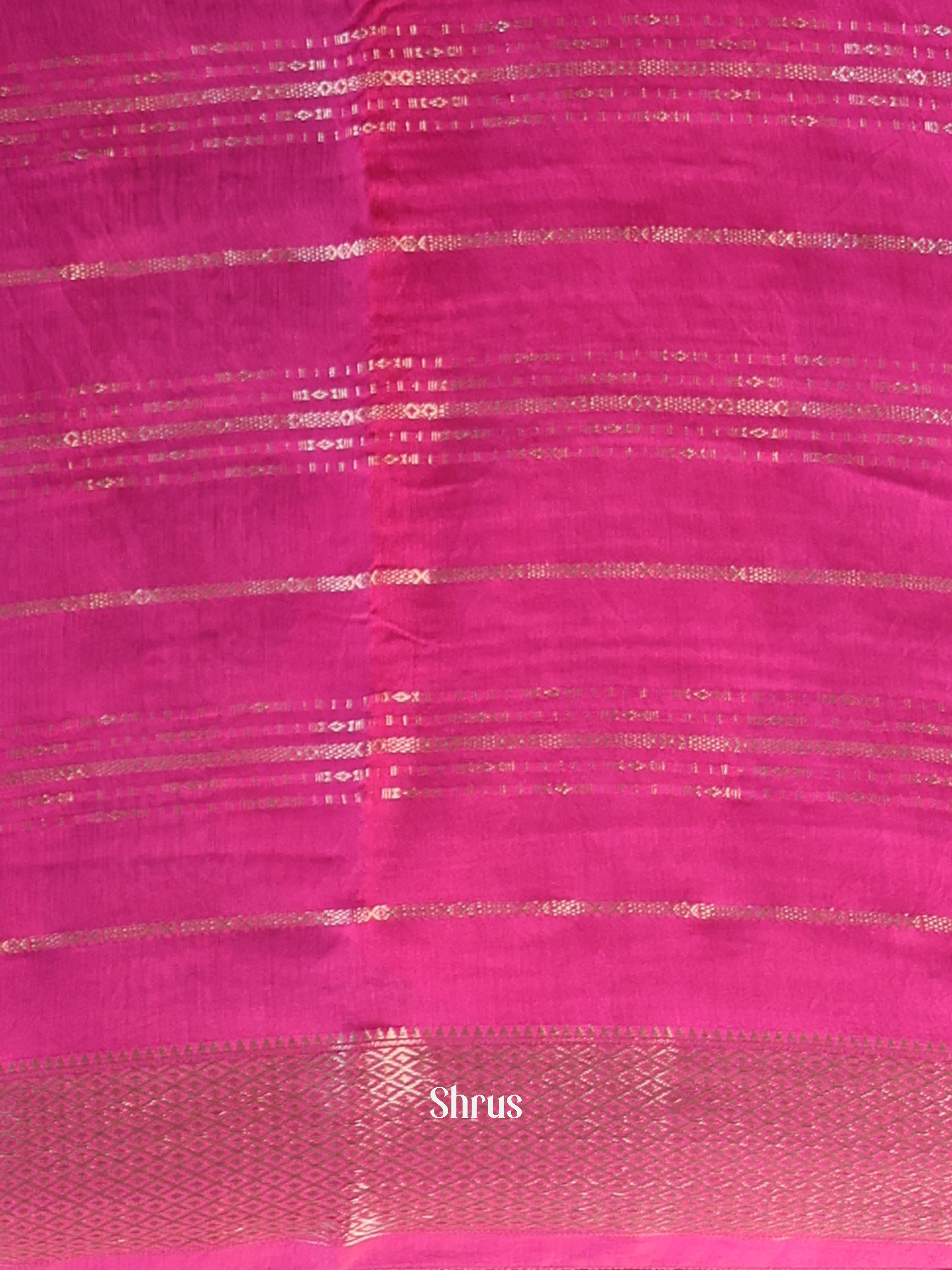 Violet  & Pink - Semi Dupion Saree