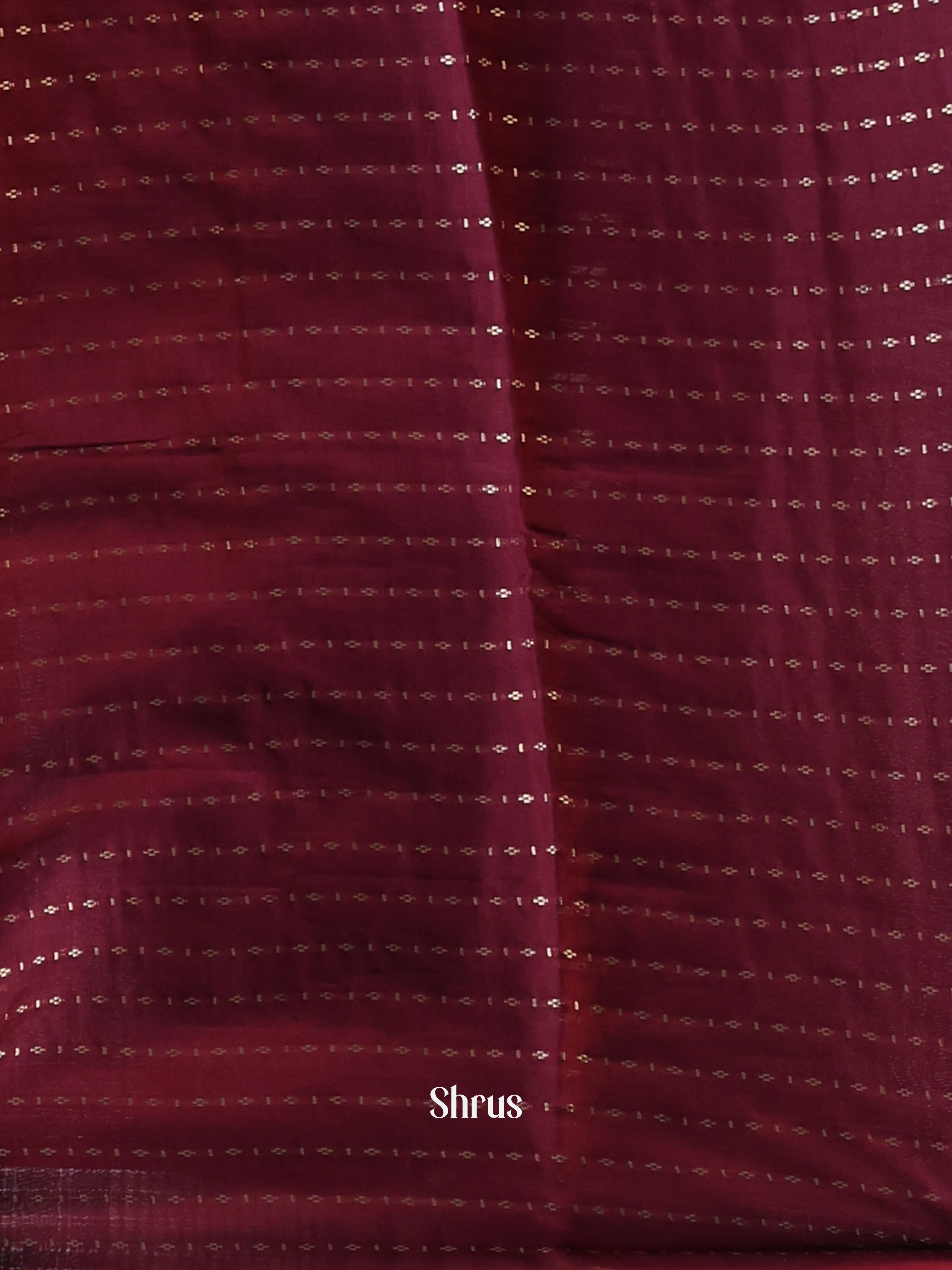 Blue & Maroon  - Semi Organza Saree