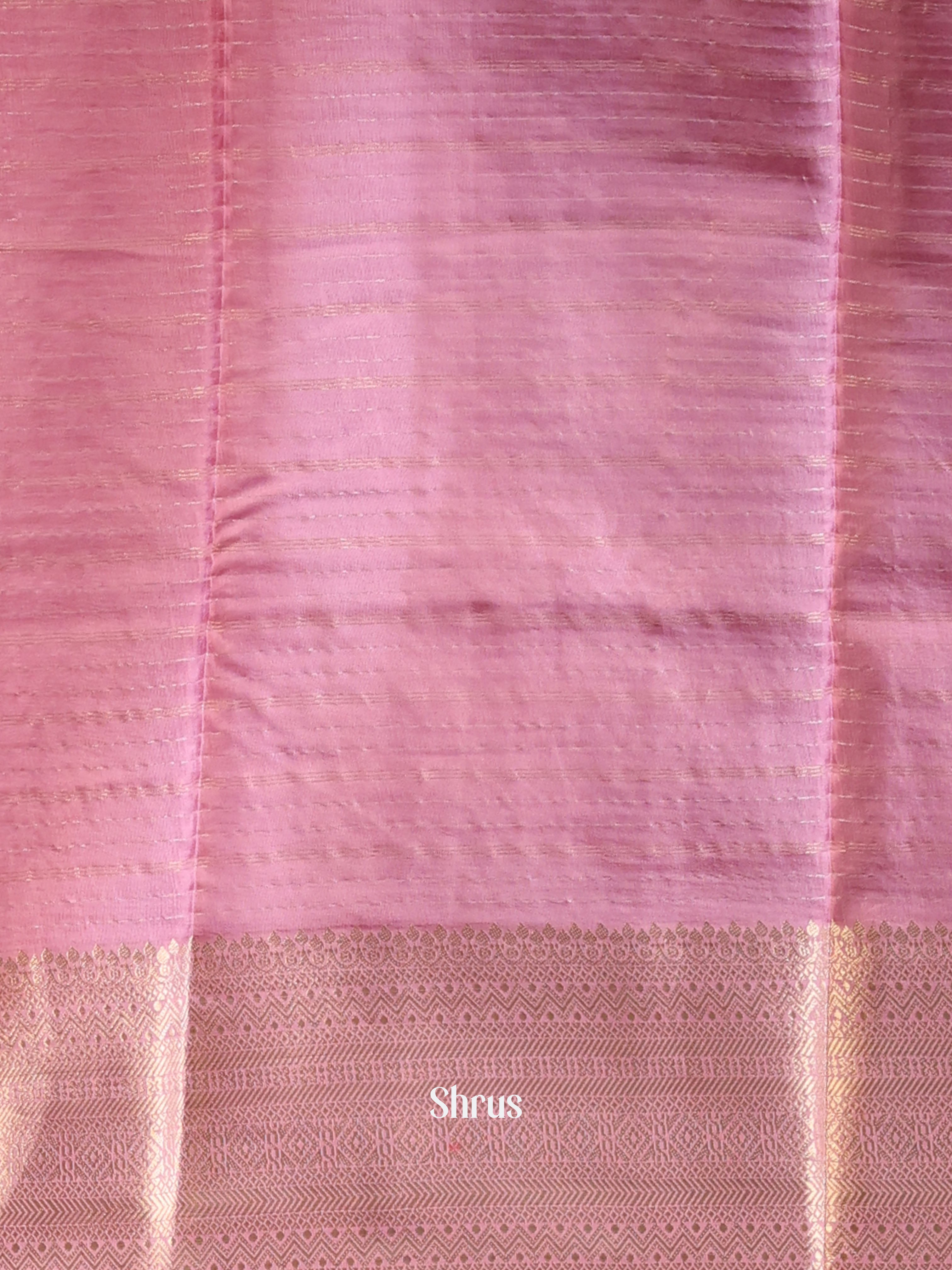 Pink - Semi Organza Saree