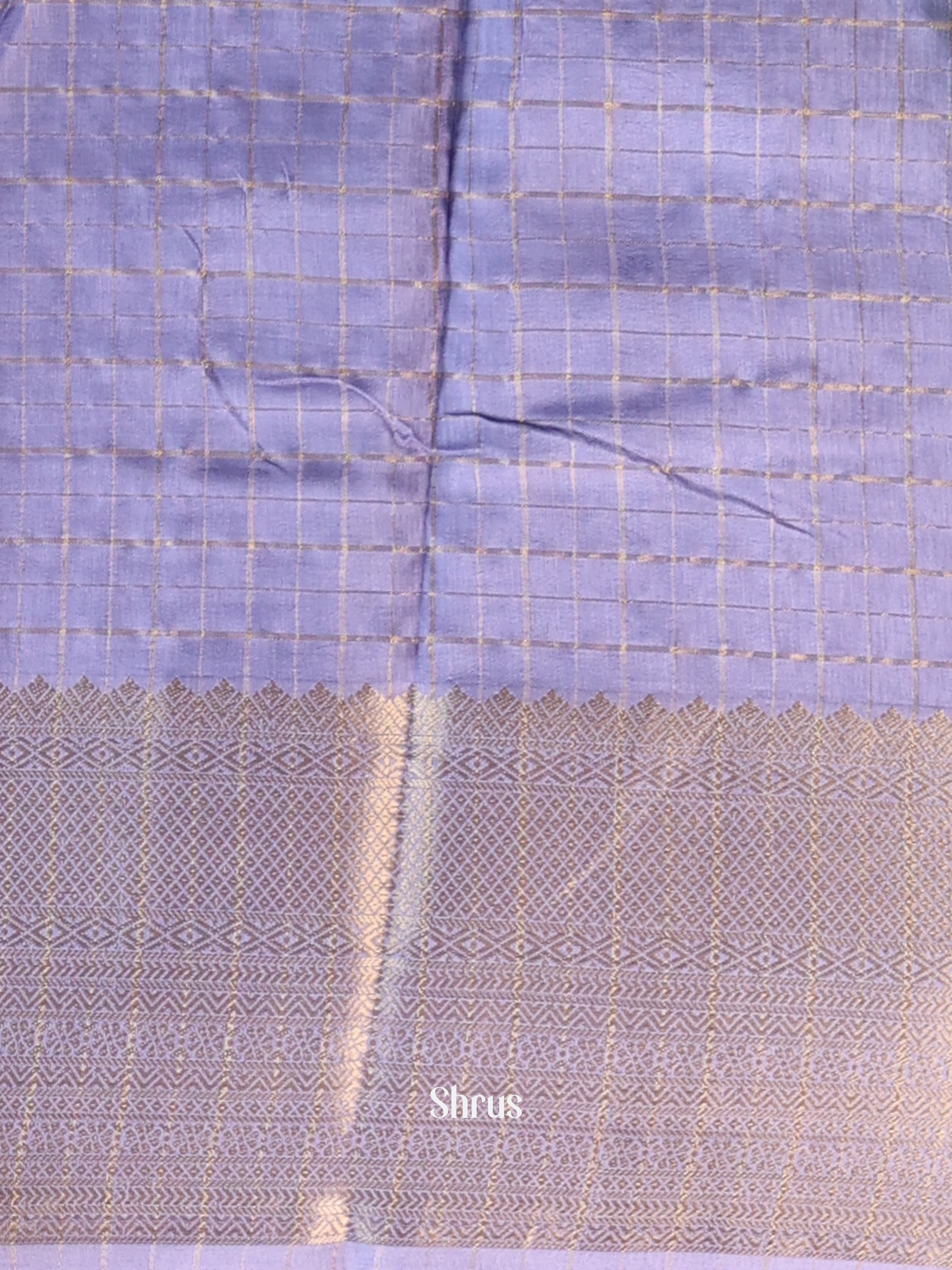 Lite Green & Purple- Semi Dupion Saree