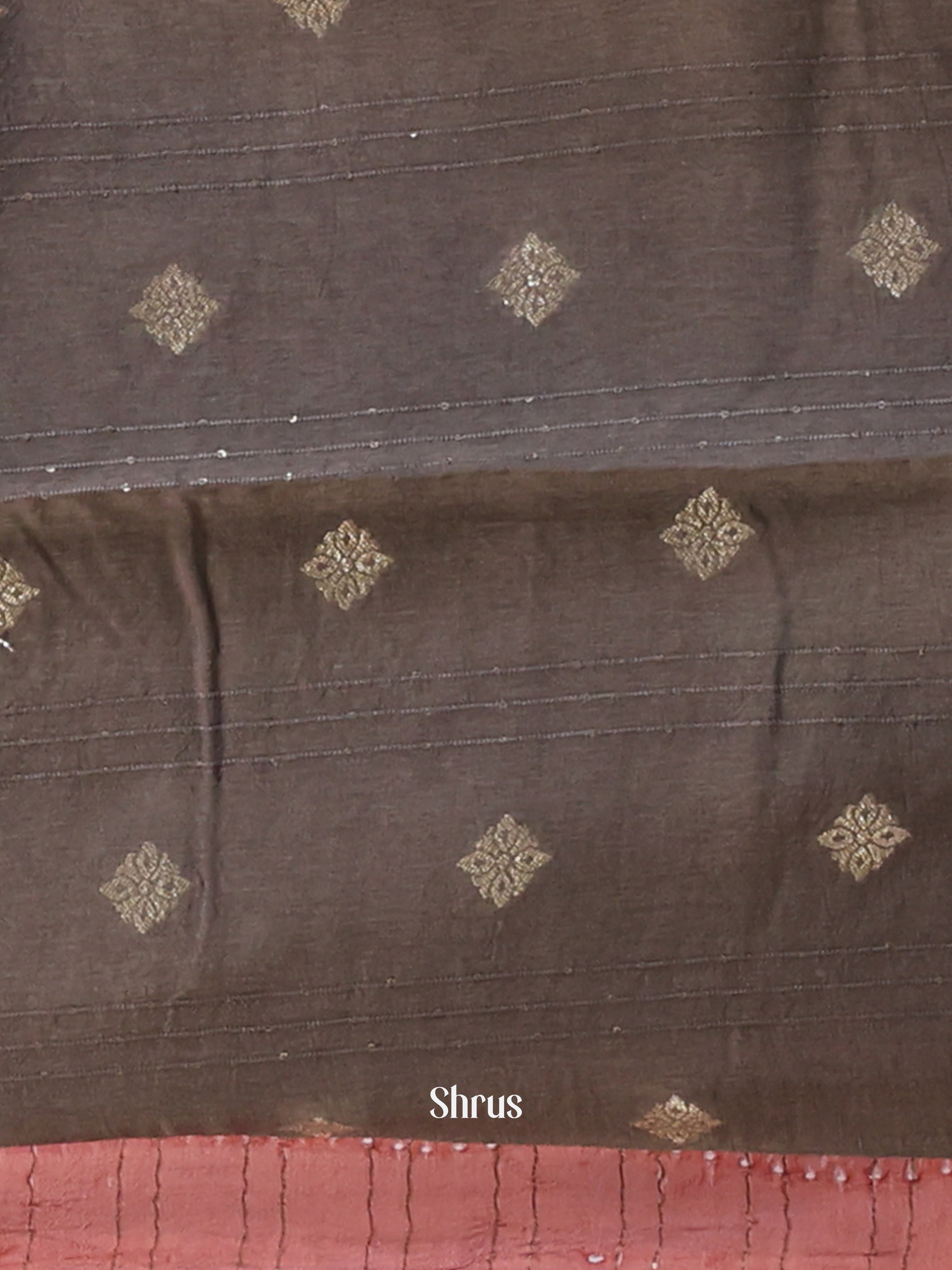 Onion Peel & Grey - Semi Organza Saree