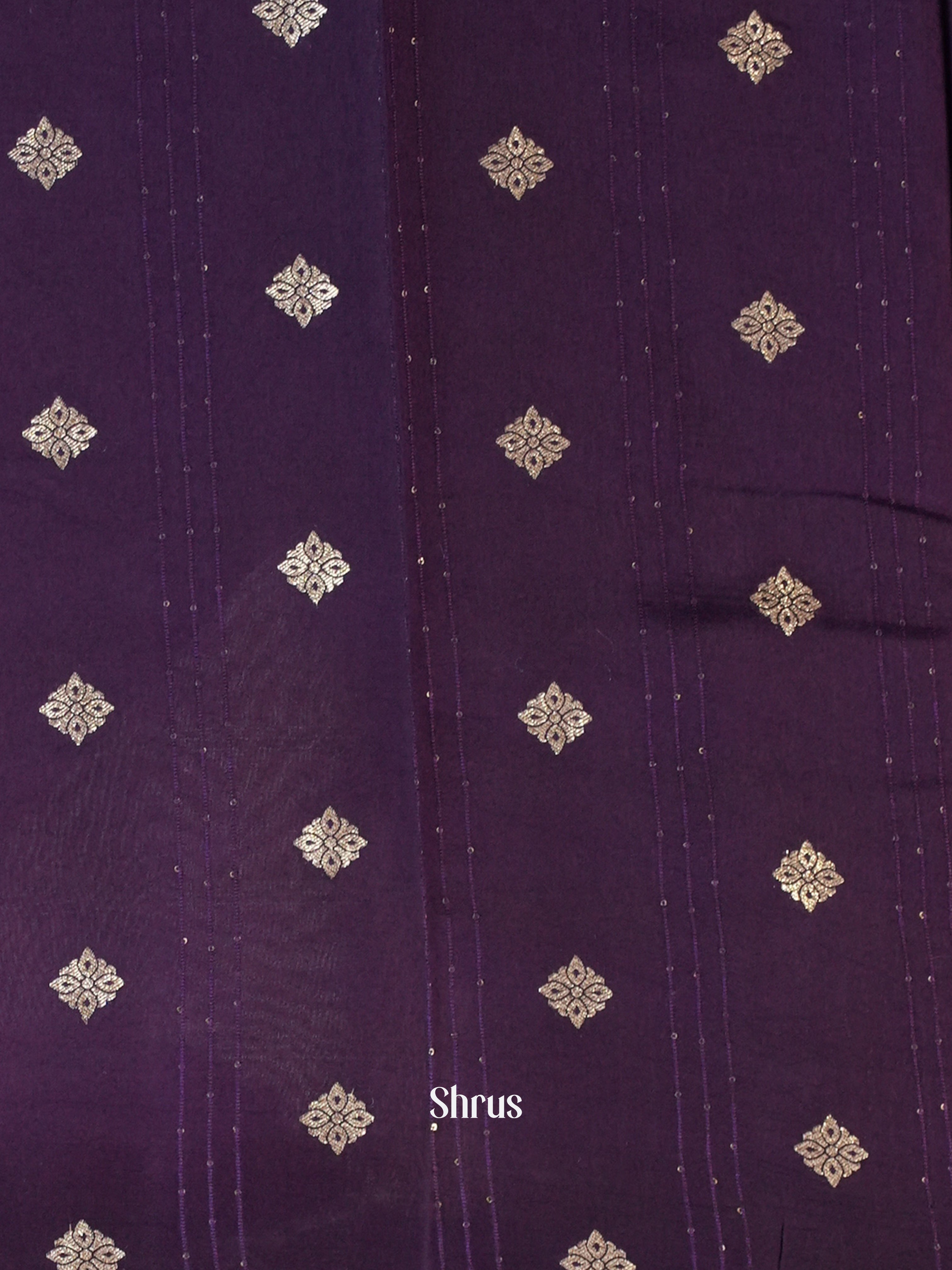 Red & Purple- Semi Organza Saree