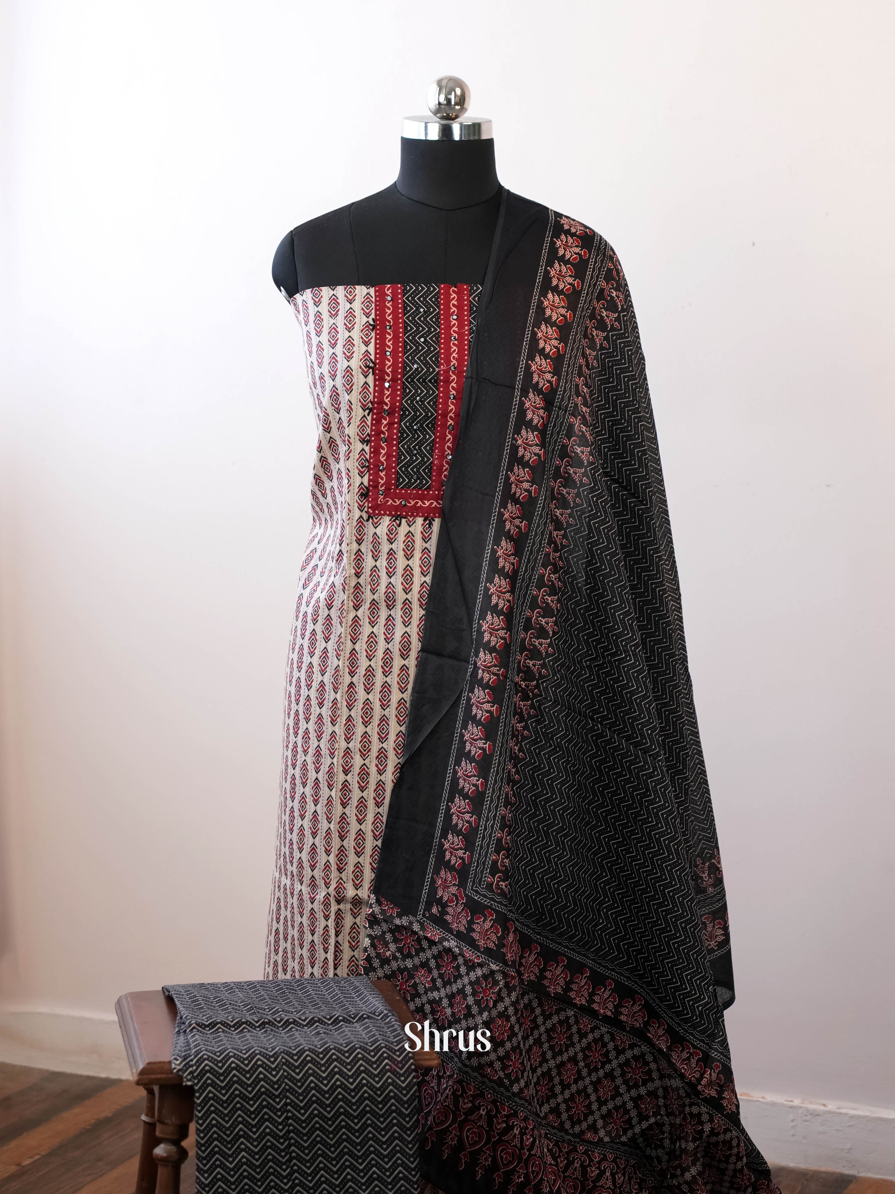 Grey & Black - Cotton salwar