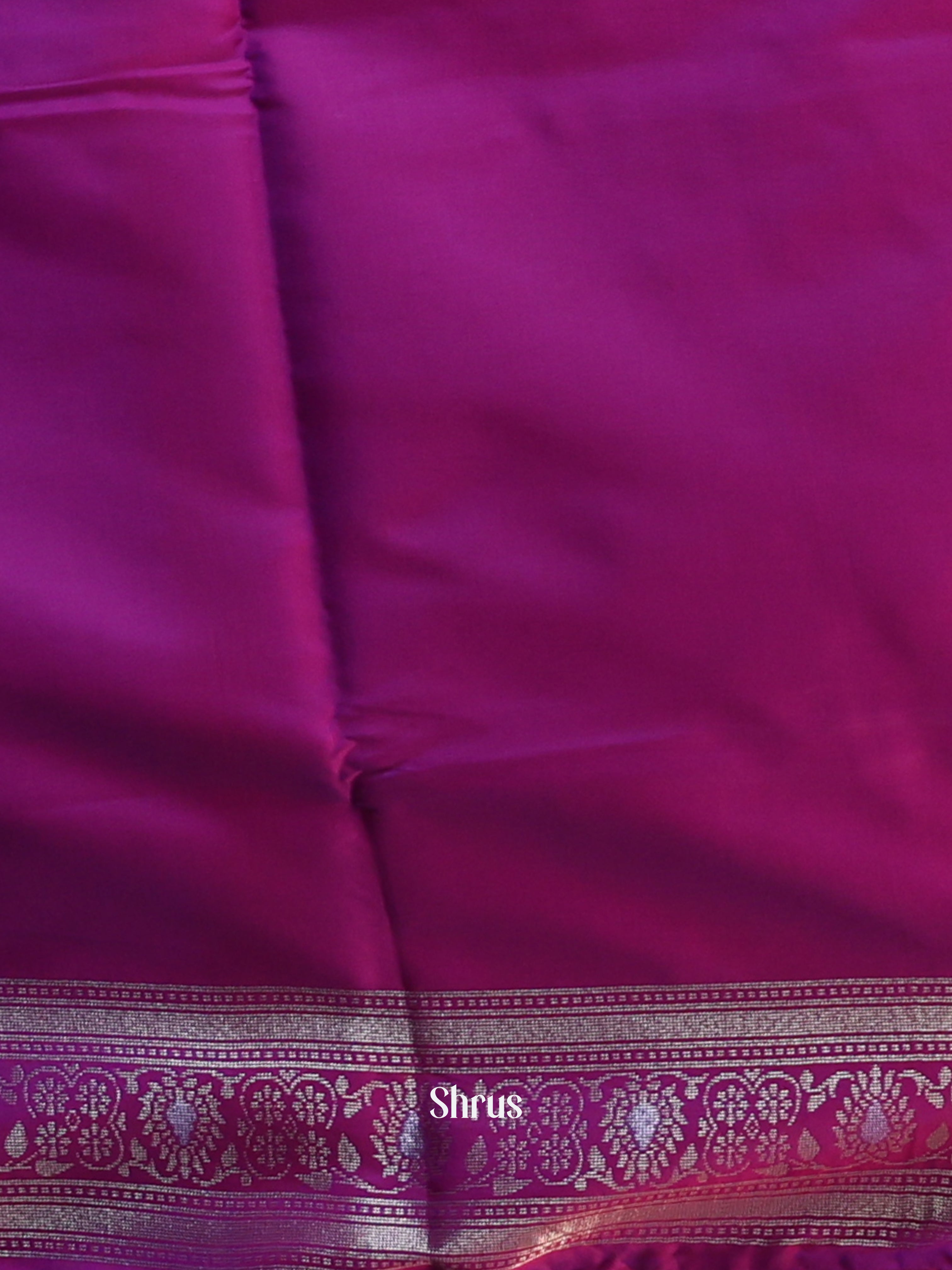 Blue & Majenta - Semi Softsilk Saree