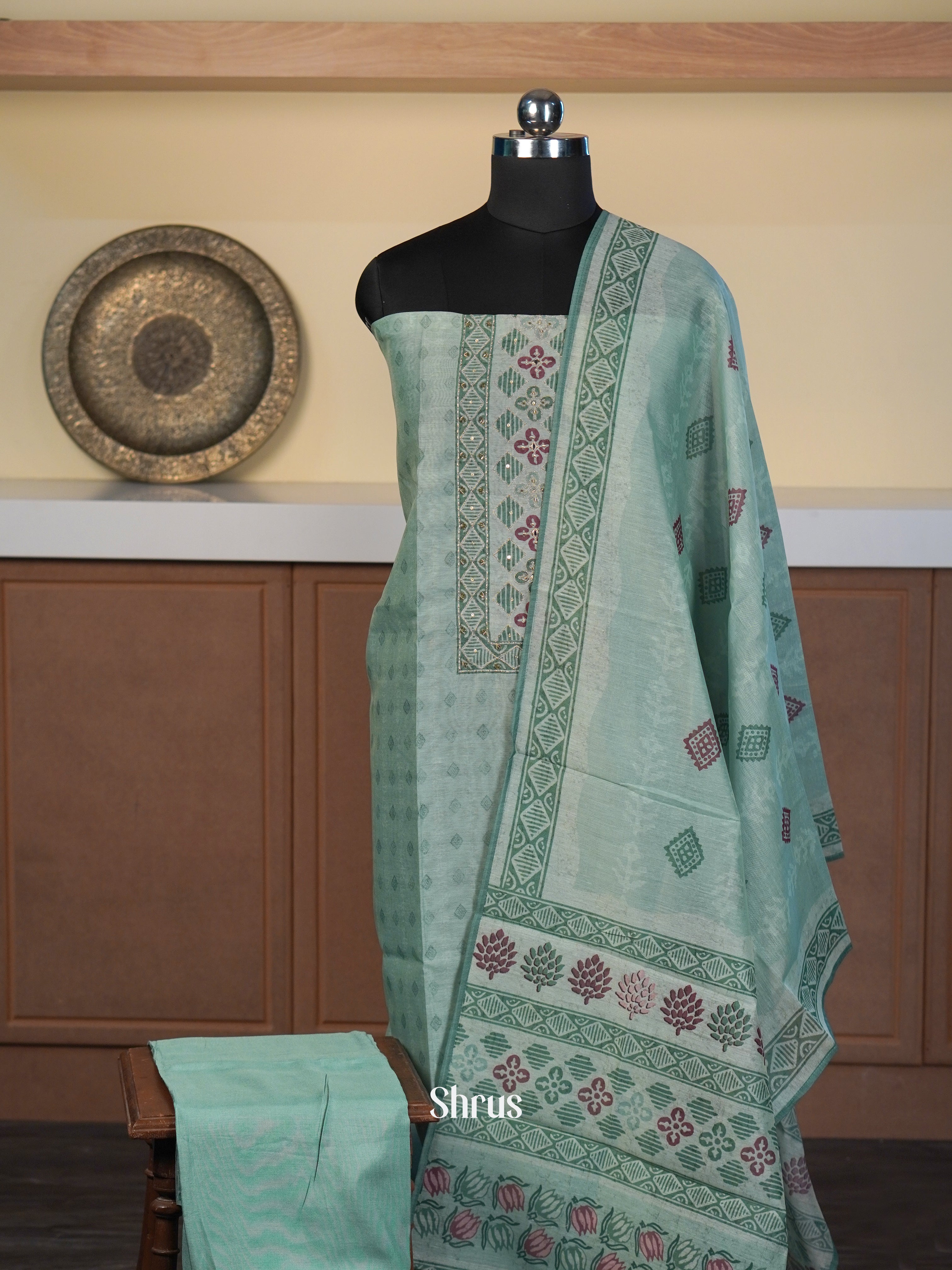 Grey Green  - Cotton salwar