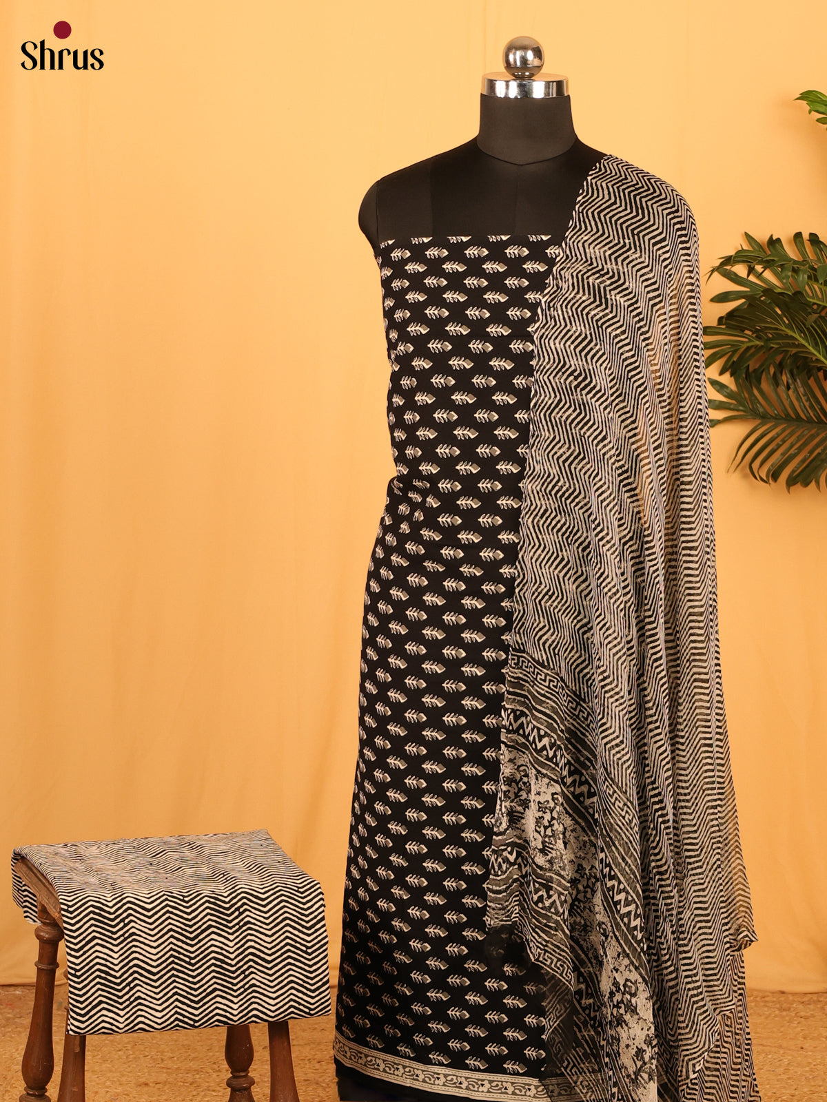 Black & Grey - Cotton salwar