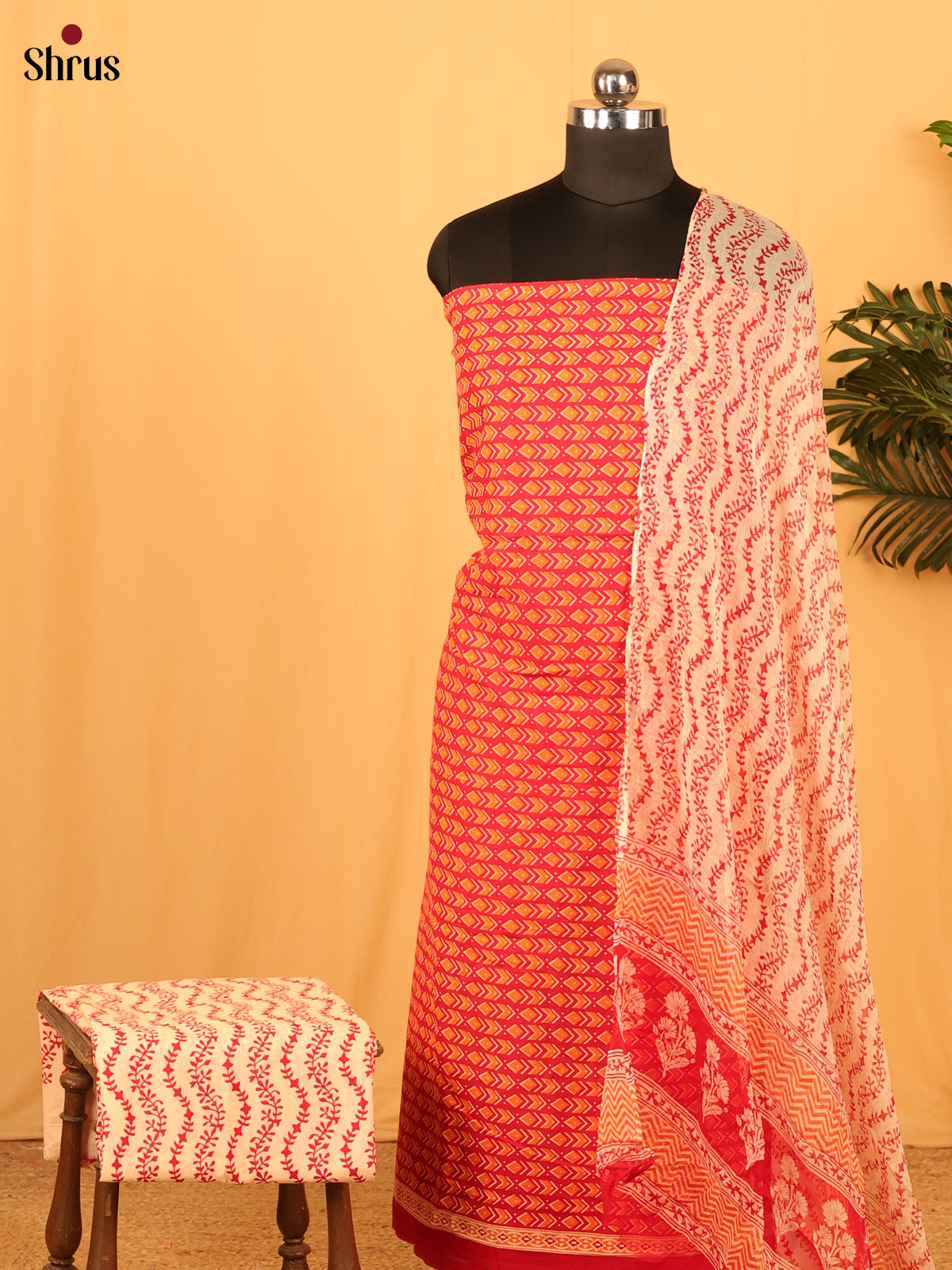 Peach & Cream - Cotton salwar