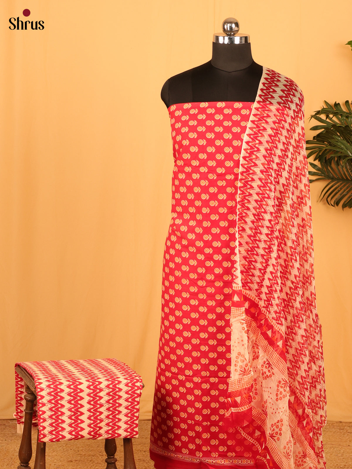 Pink & Cream  - Cotton salwar