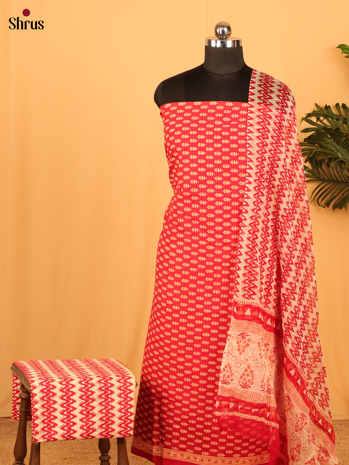 Pink & Cream - Cotton salwar