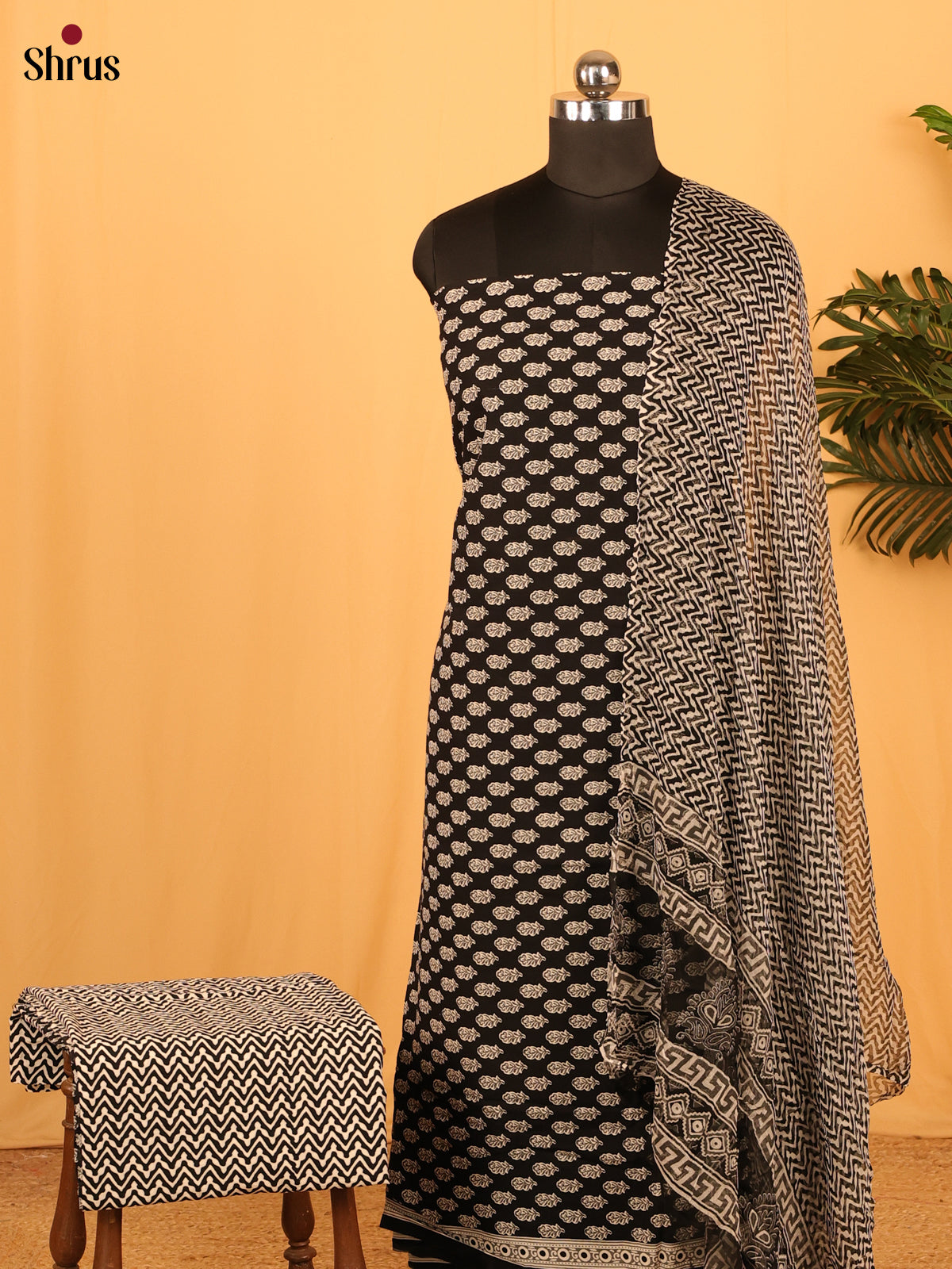 Black & Grey - Cotton salwar