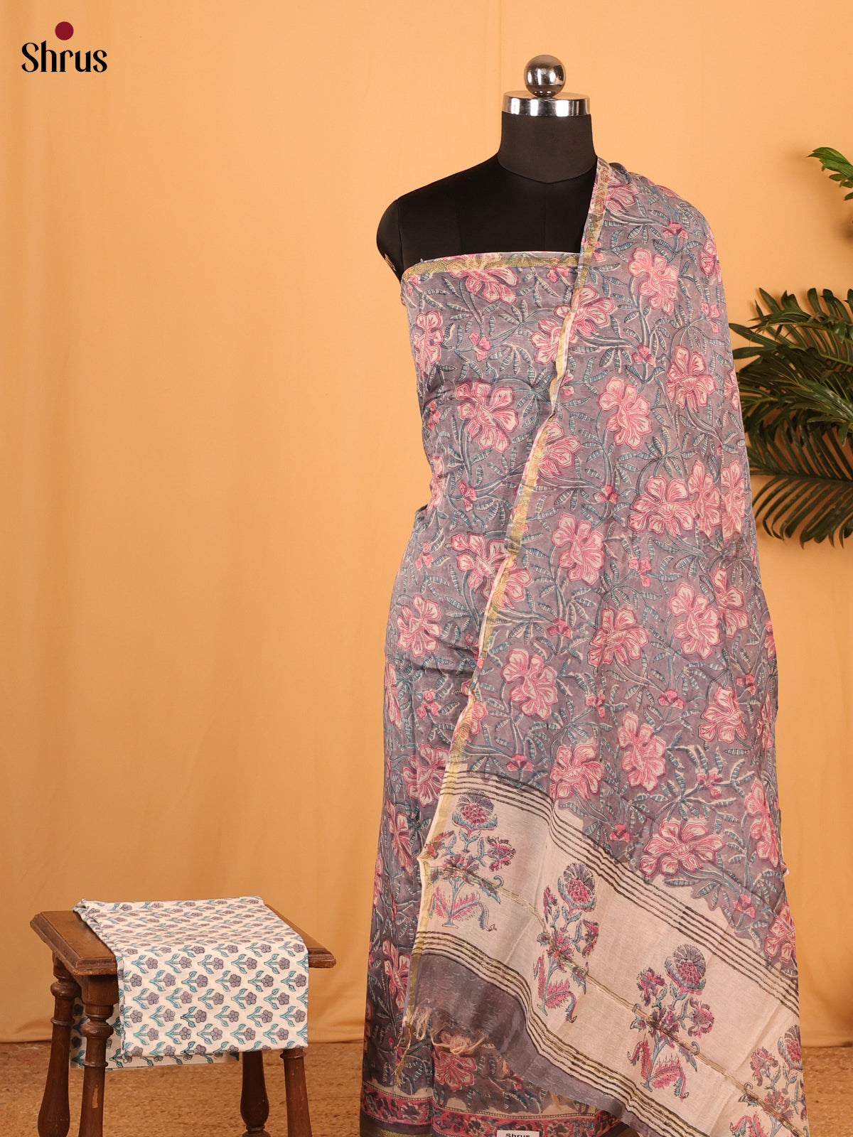 Grey & Cream - Cotton salwar