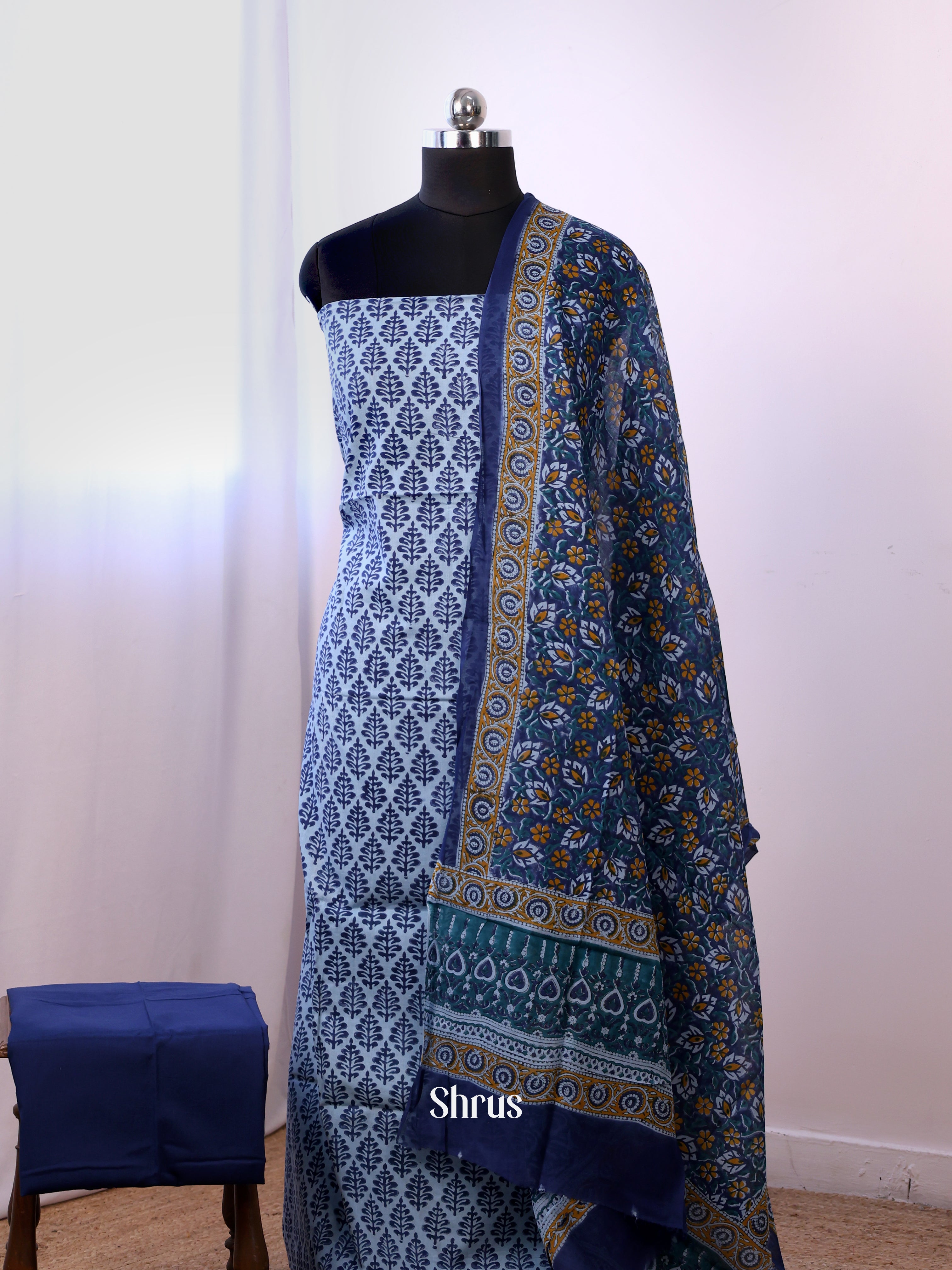 Blue - Cotton salwar