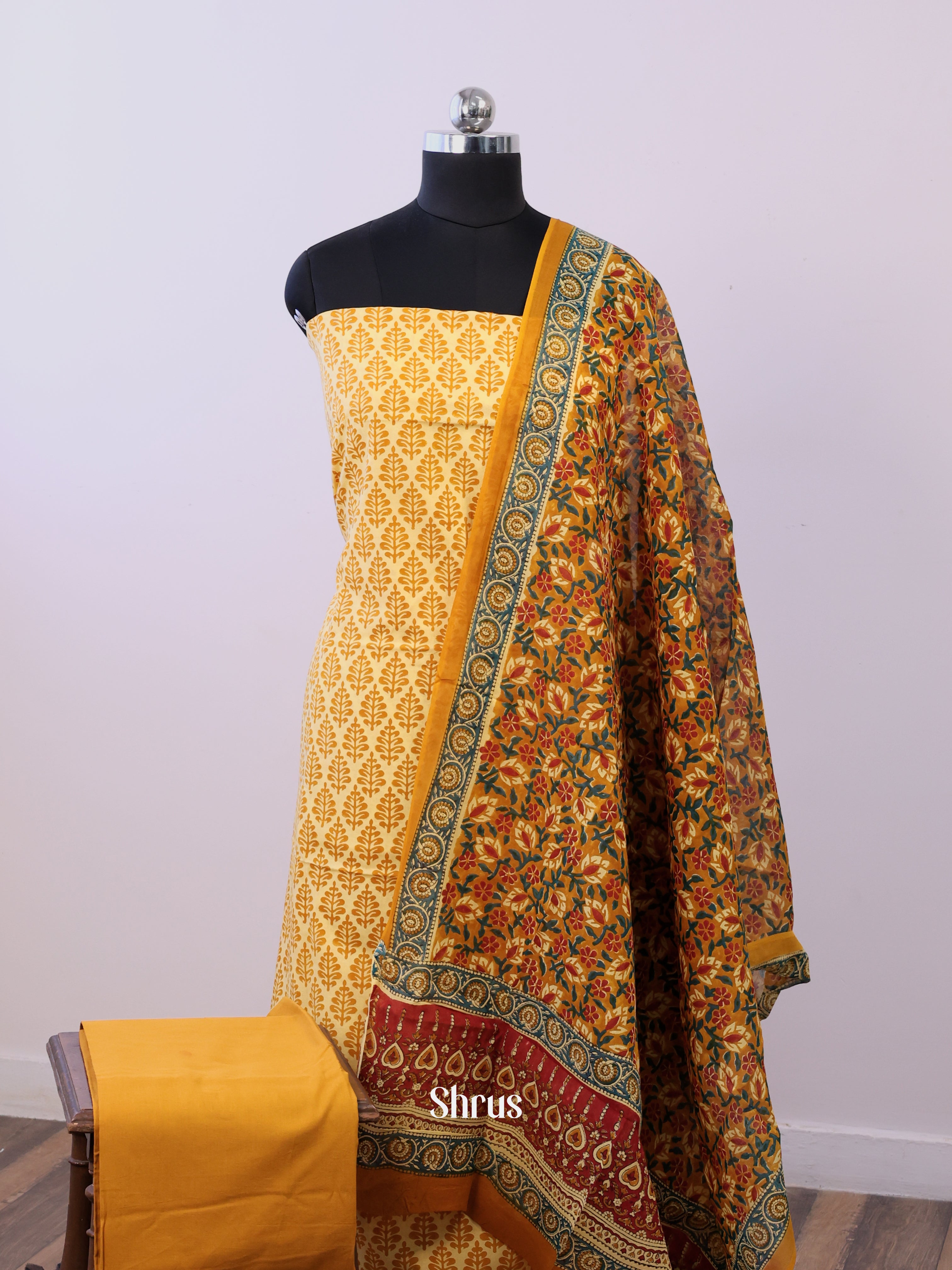 Mustard & Brown - Cotton salwar