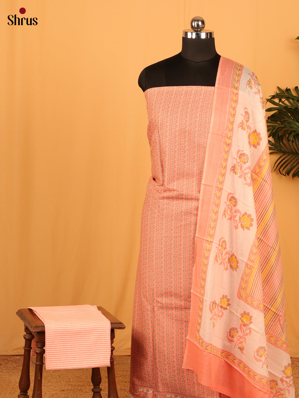 Peach & Cream - Cotton salwar