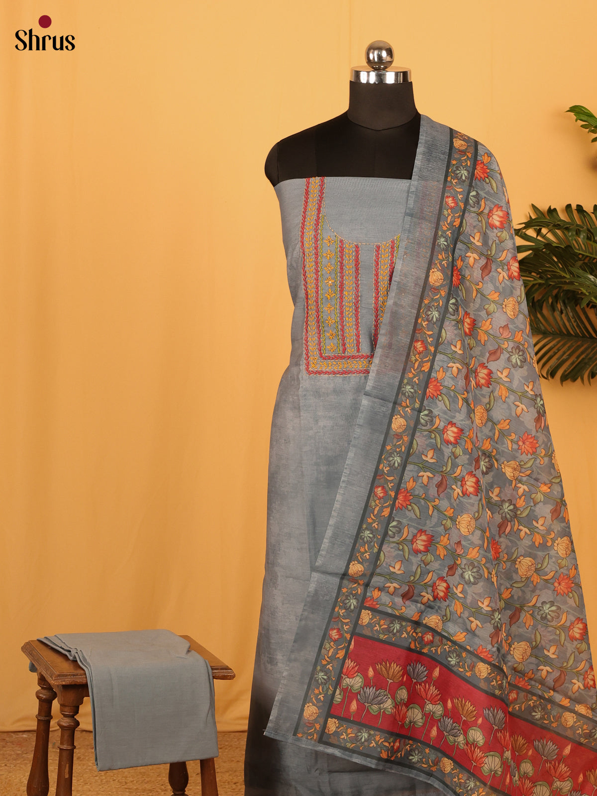 Grey - Cotton salwar