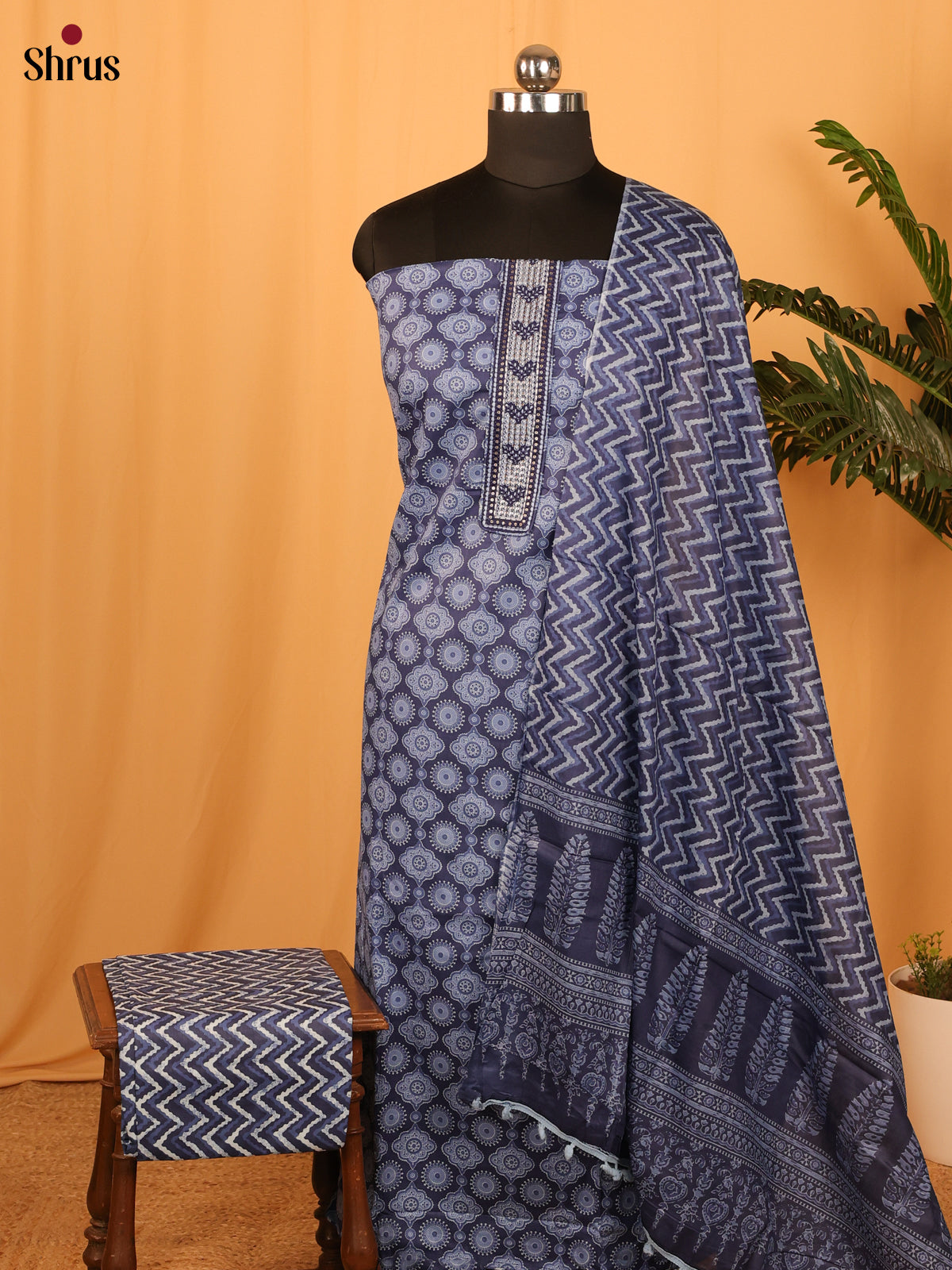 Blue - Cotton salwar