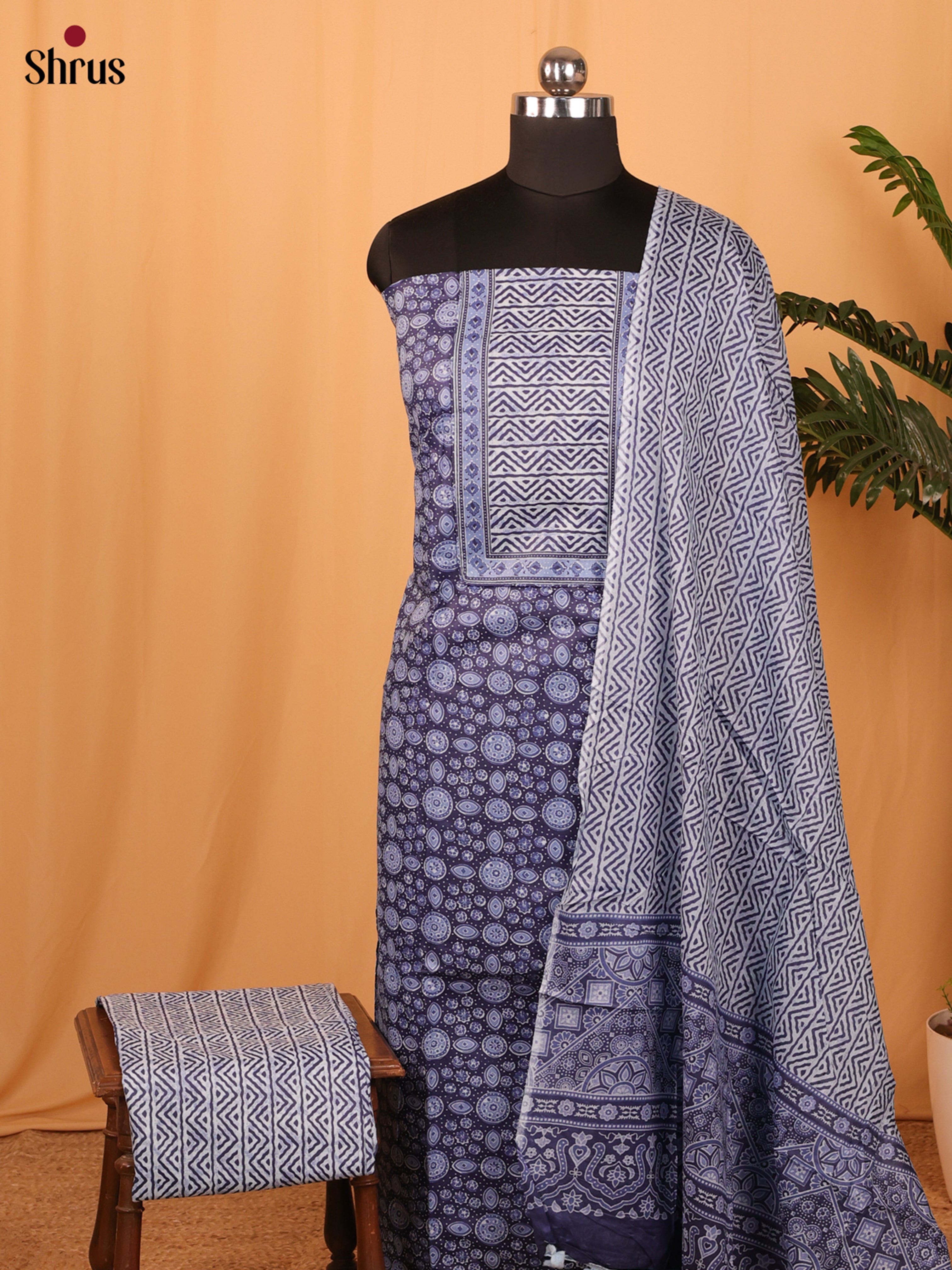 Blue - Cotton salwar