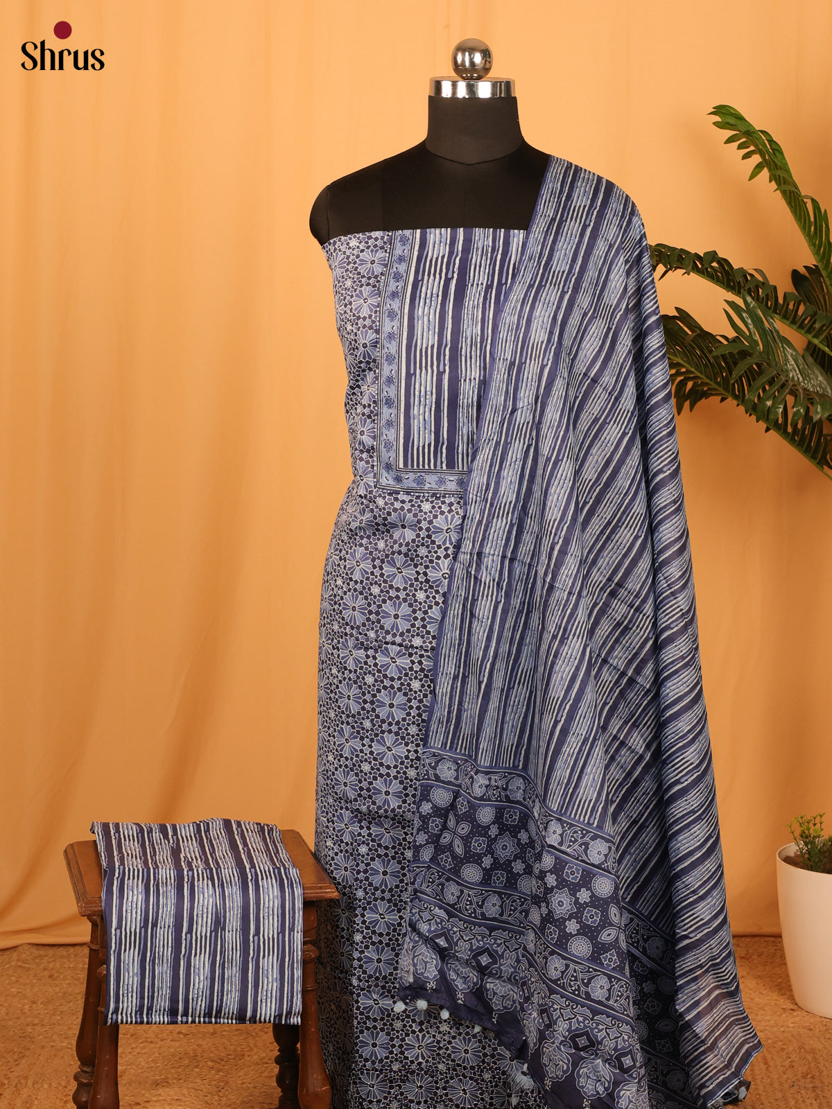 Blue- Cotton salwar