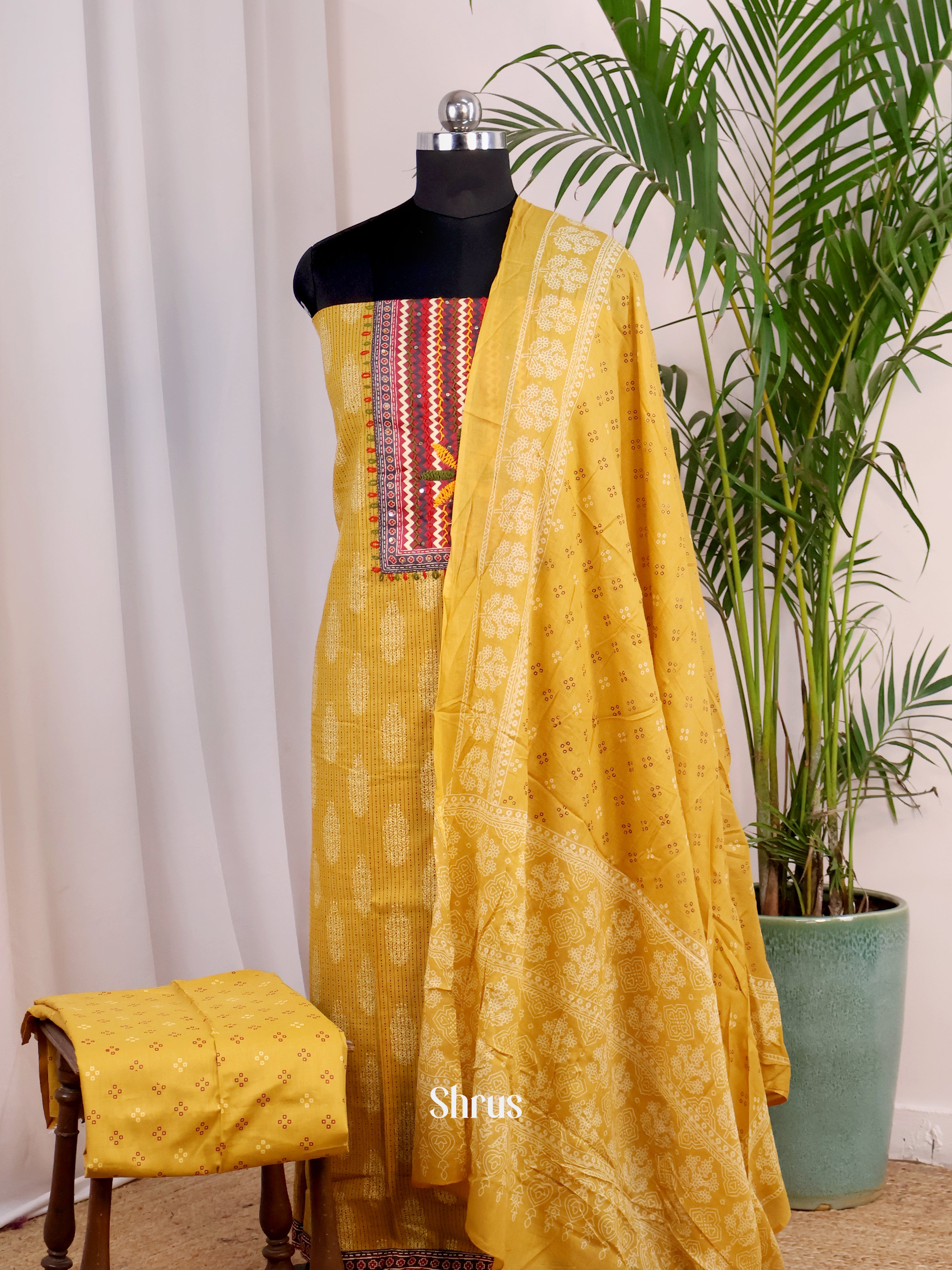 Mustard - Cotton salwar