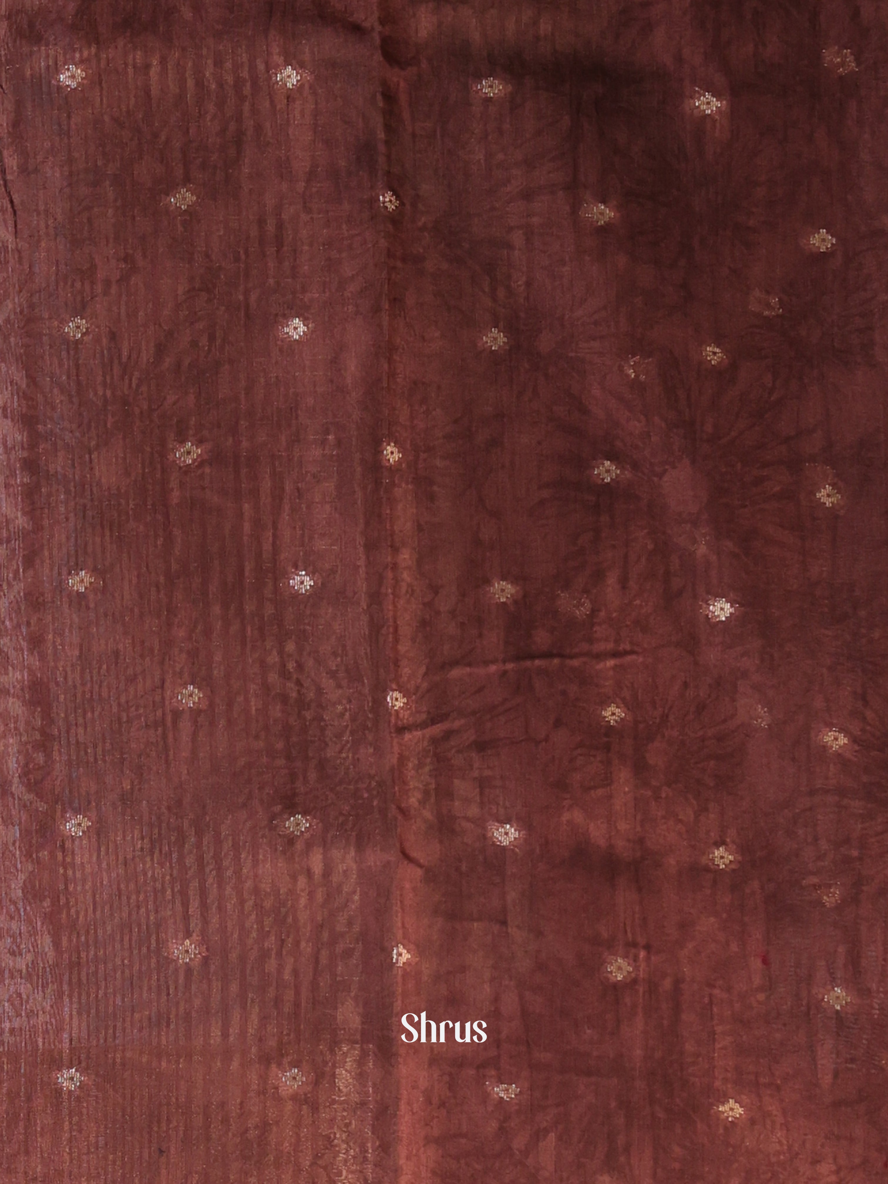 Brown - Semi Chanderi Saree