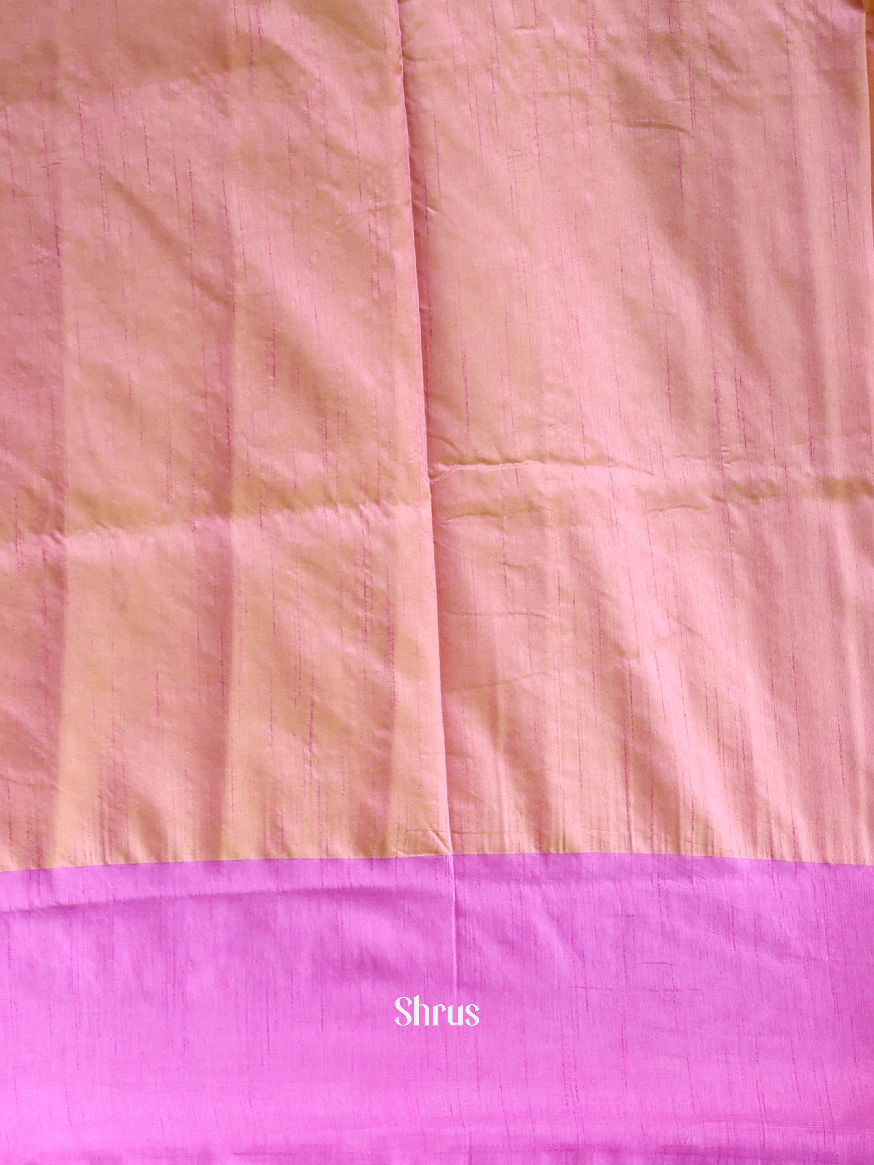 Brick & Purple - Semi Banarasi Saree