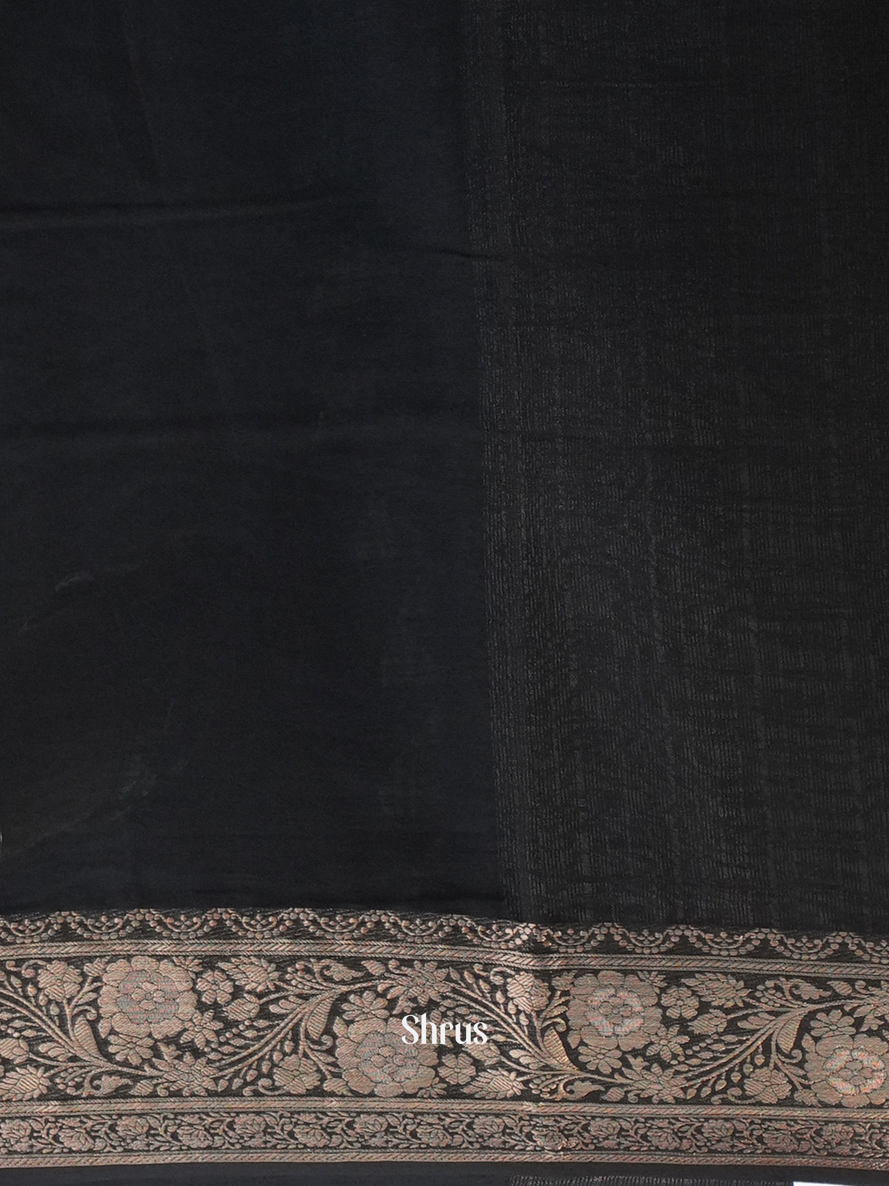 Black - Semi Georgette Saree