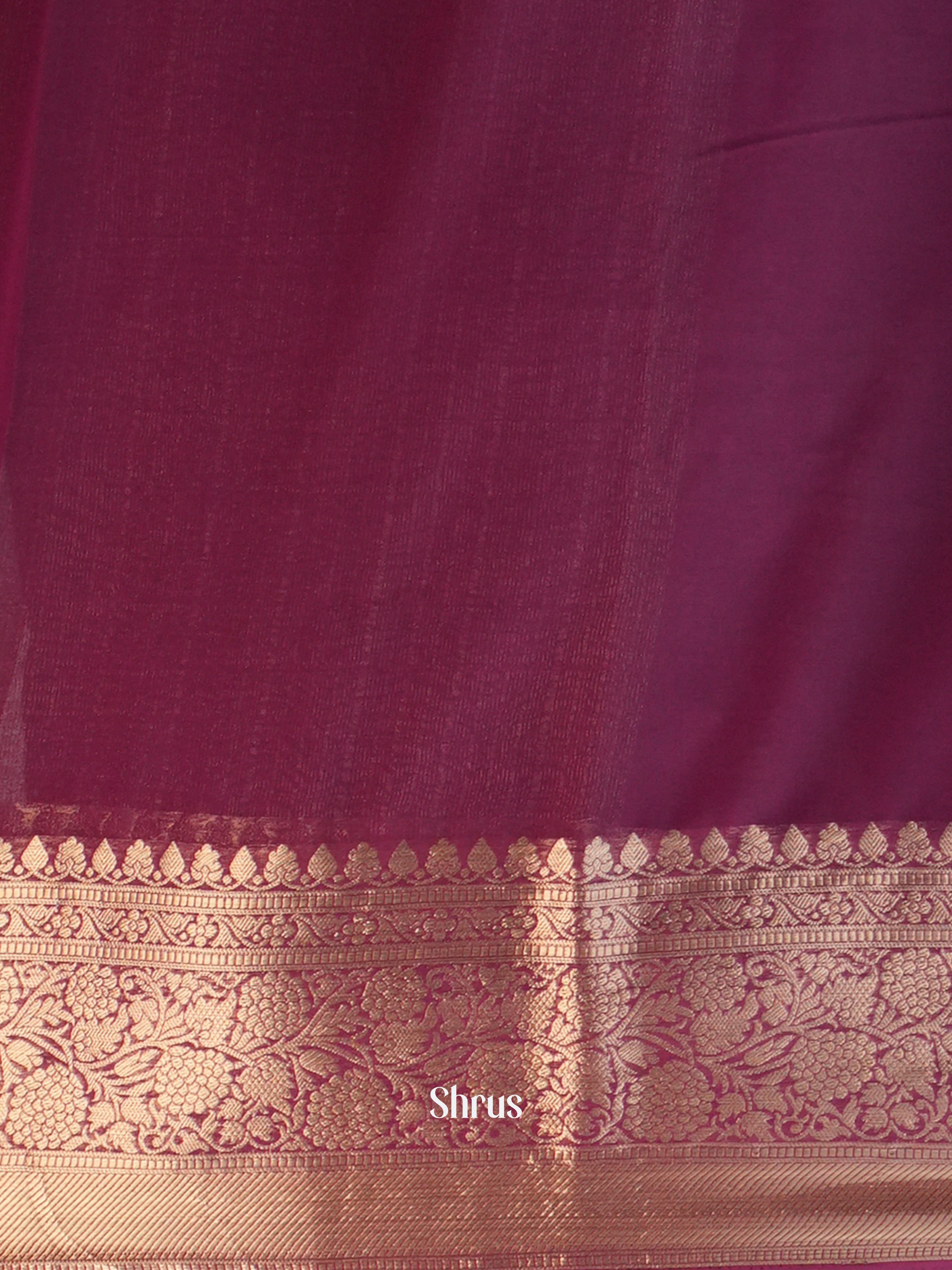 Maroon - Semi Georgette Saree