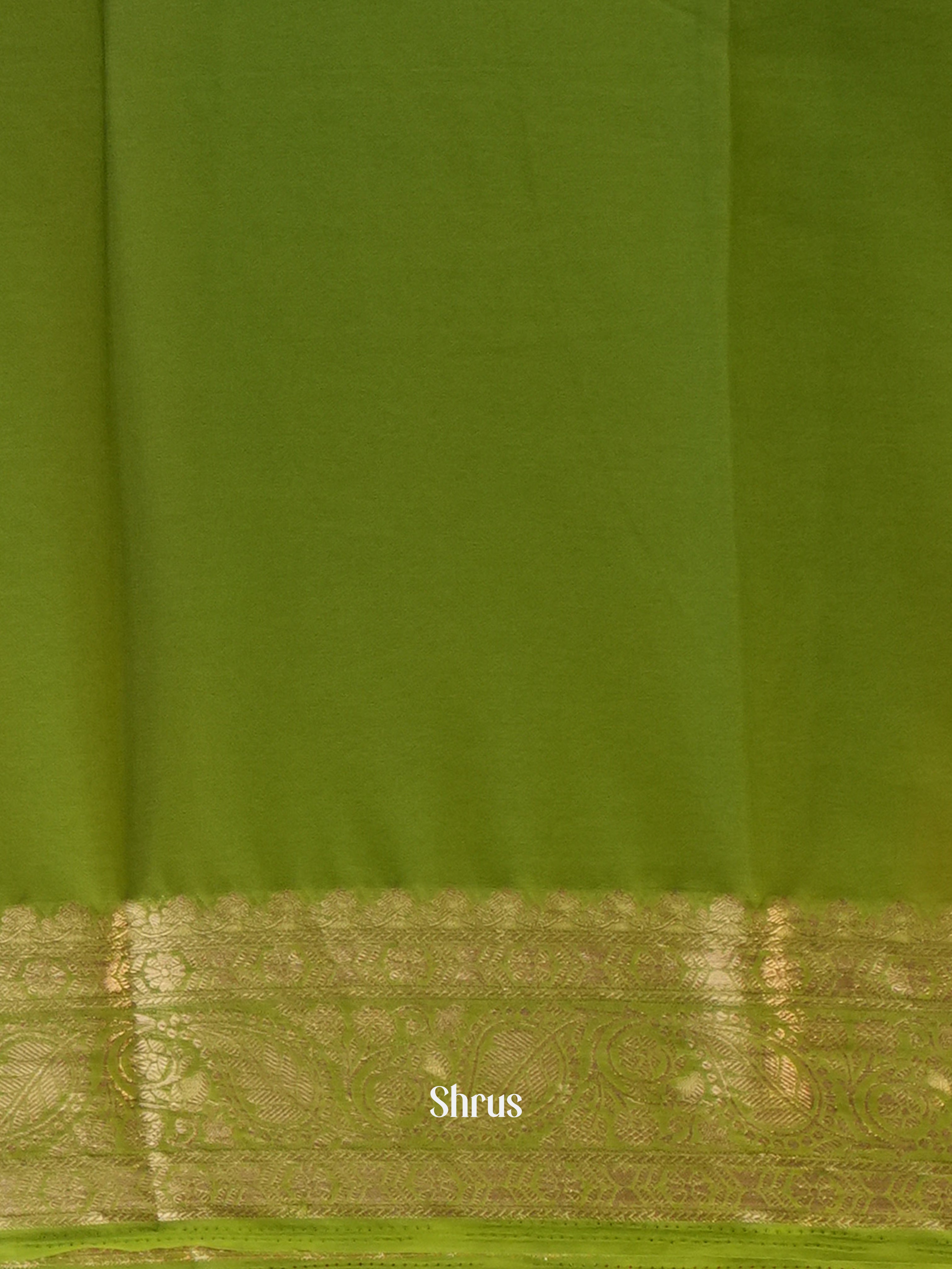 Green - Semi Georgette Saree