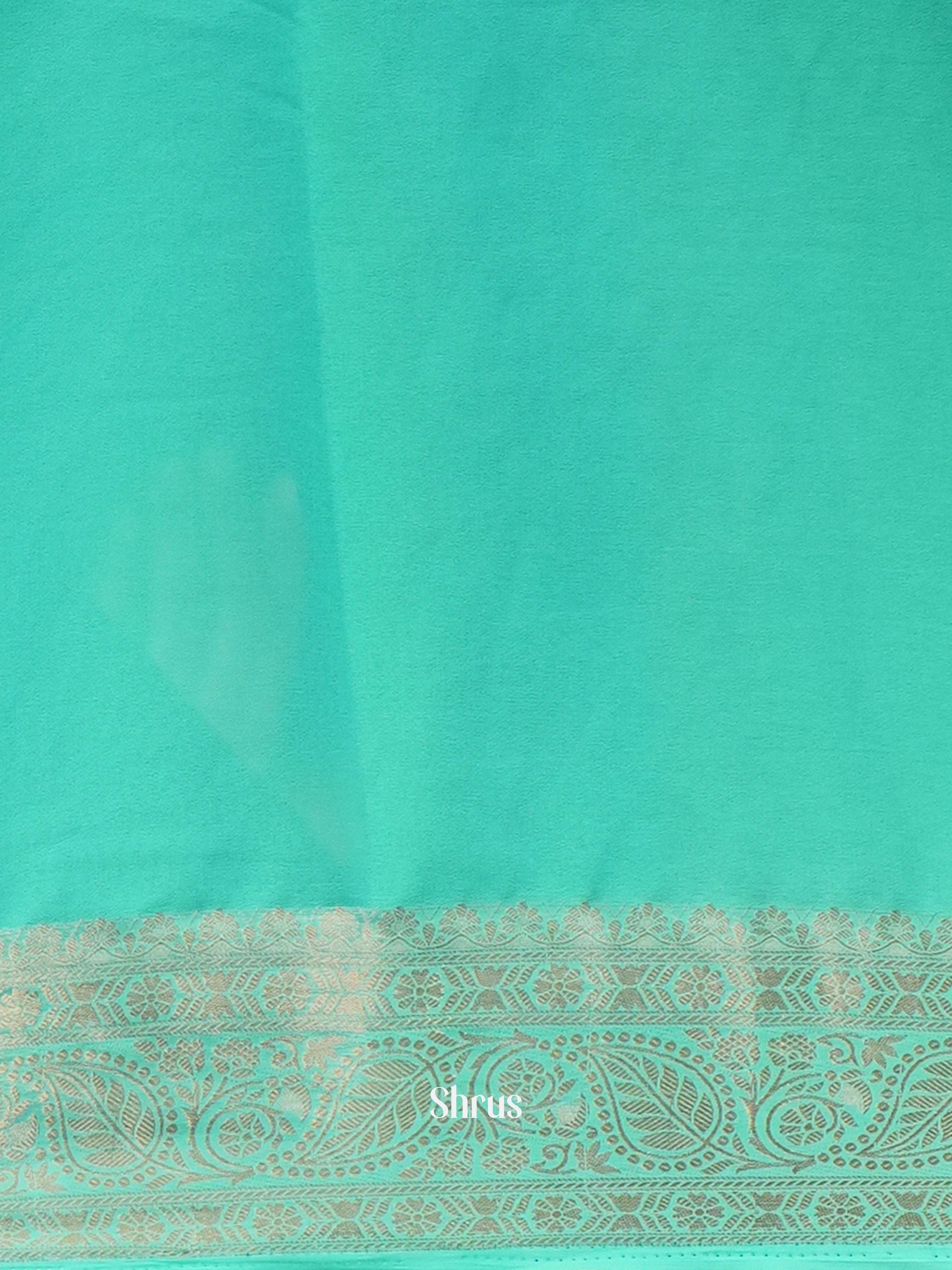 Turquoise- Semi Georgette Saree