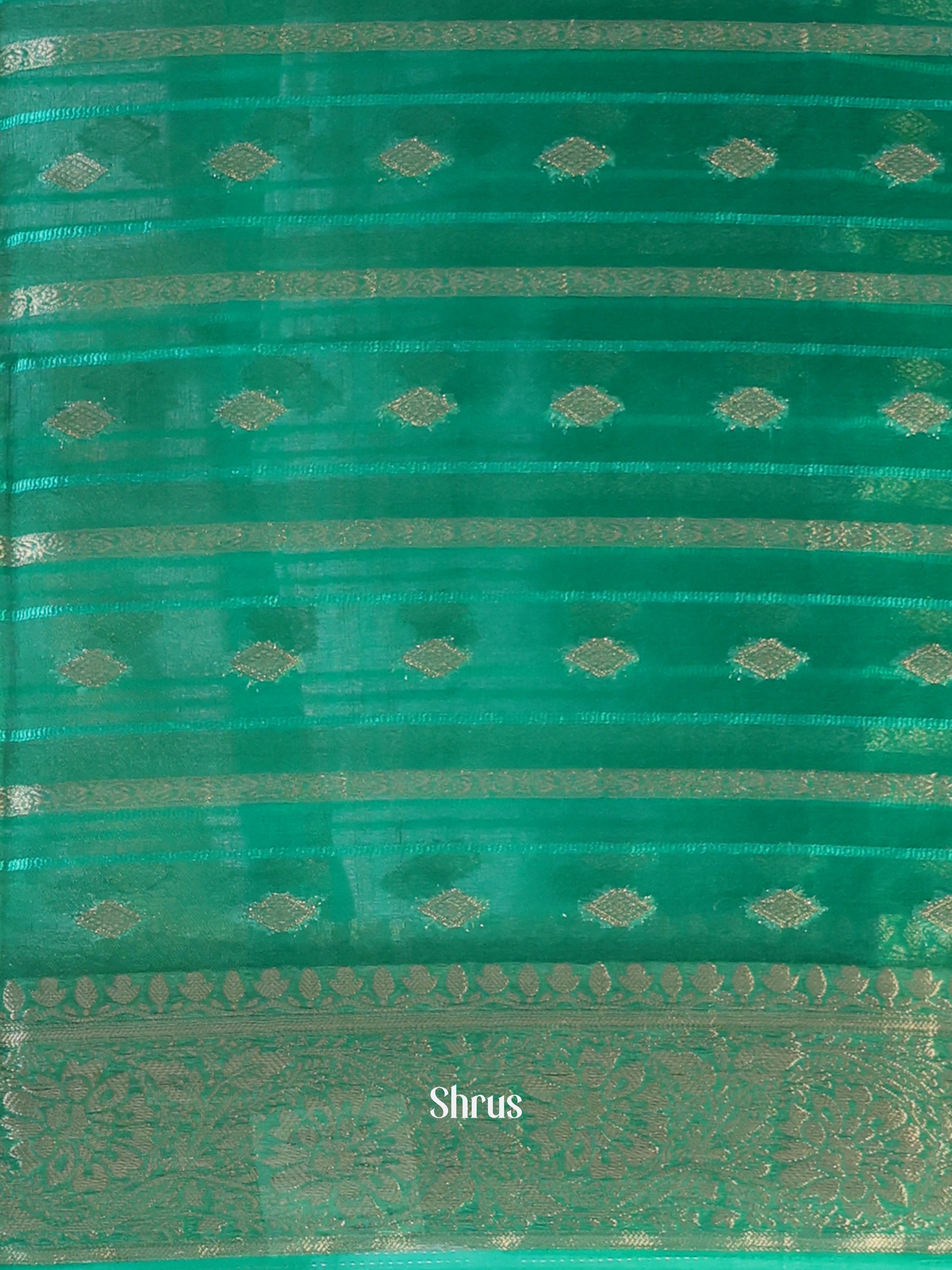 Green - Semi Organza Saree