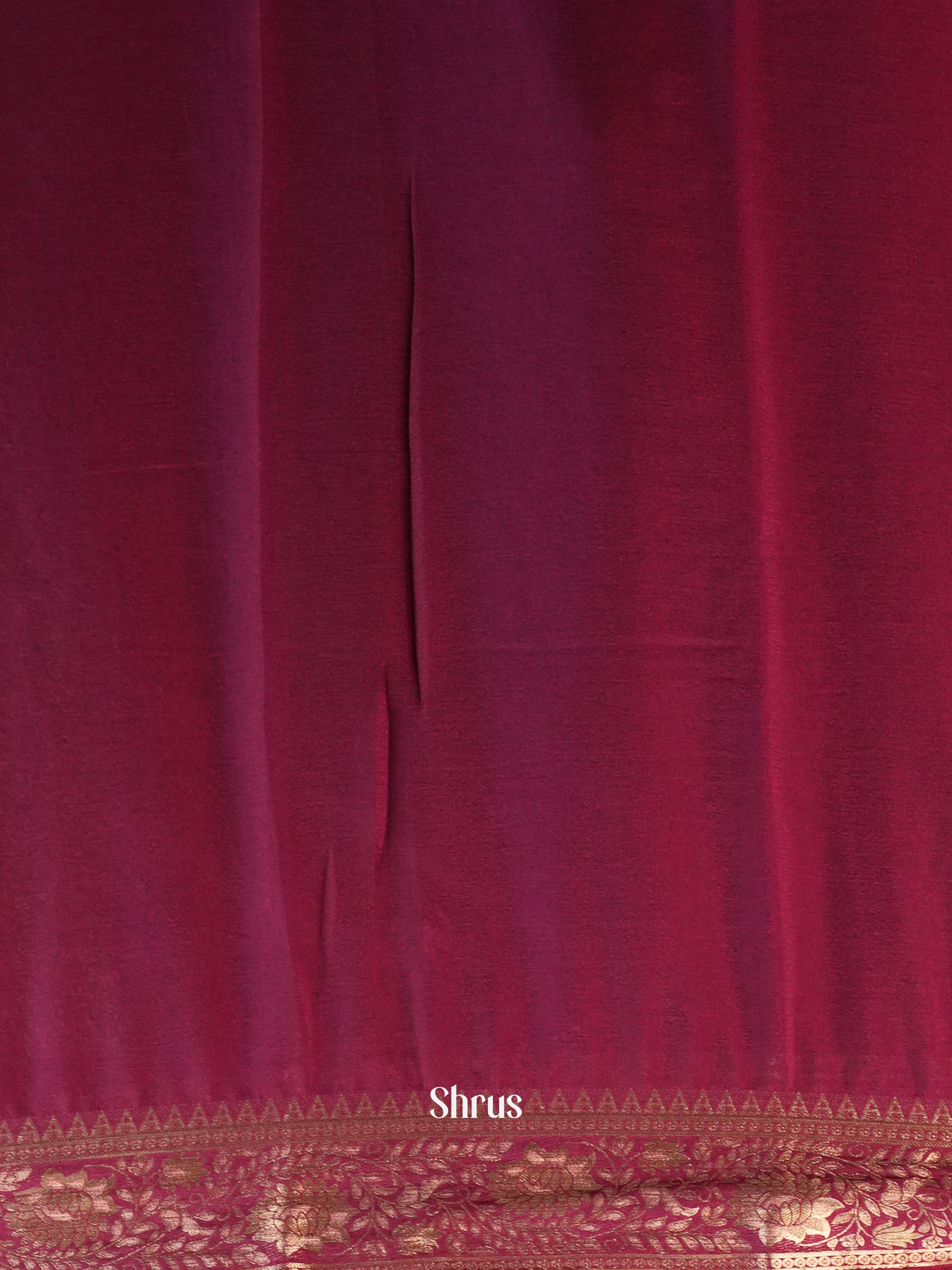 Wine - Semi Mysoresilk Saree