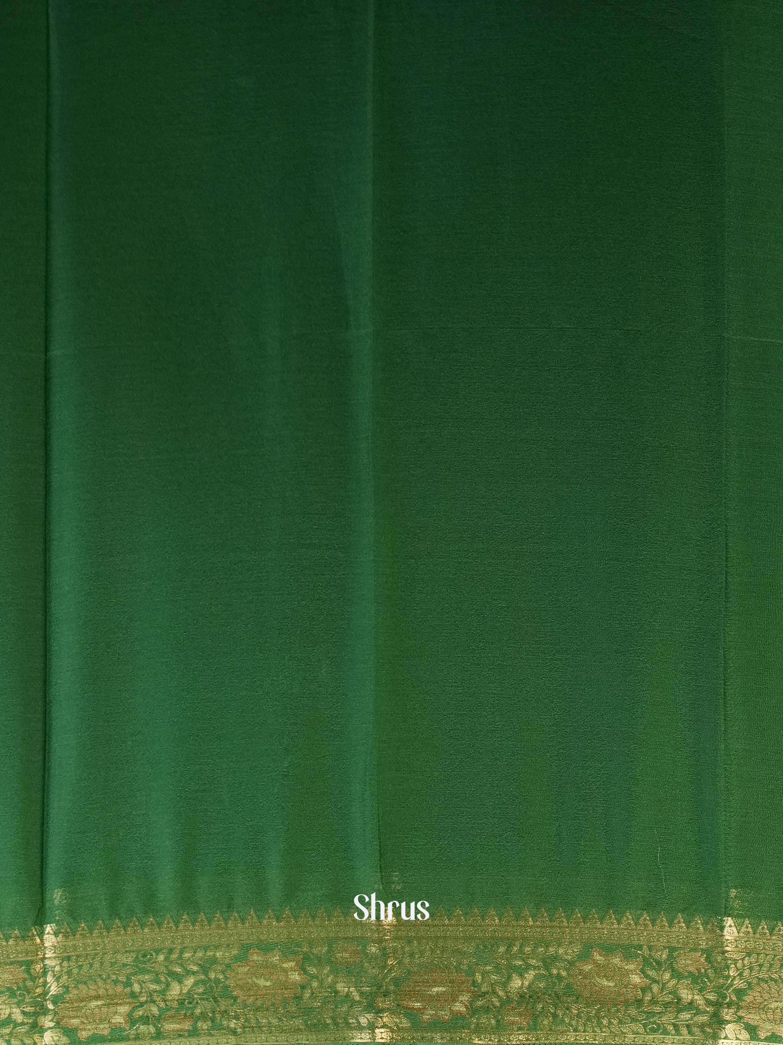 Green - Semi Mysoresilk Saree